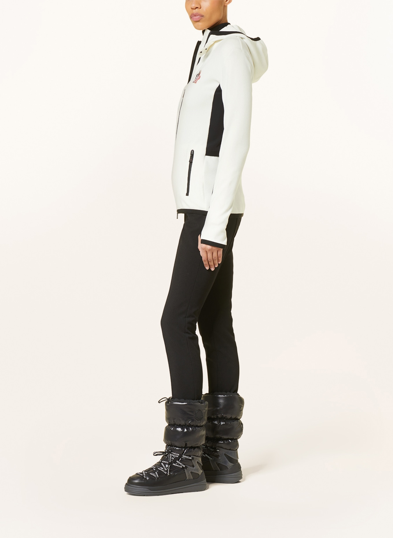 MONCLER GRENOBLE Hybrid fleece jacket, Color: WHITE/ BLACK (Image 4)