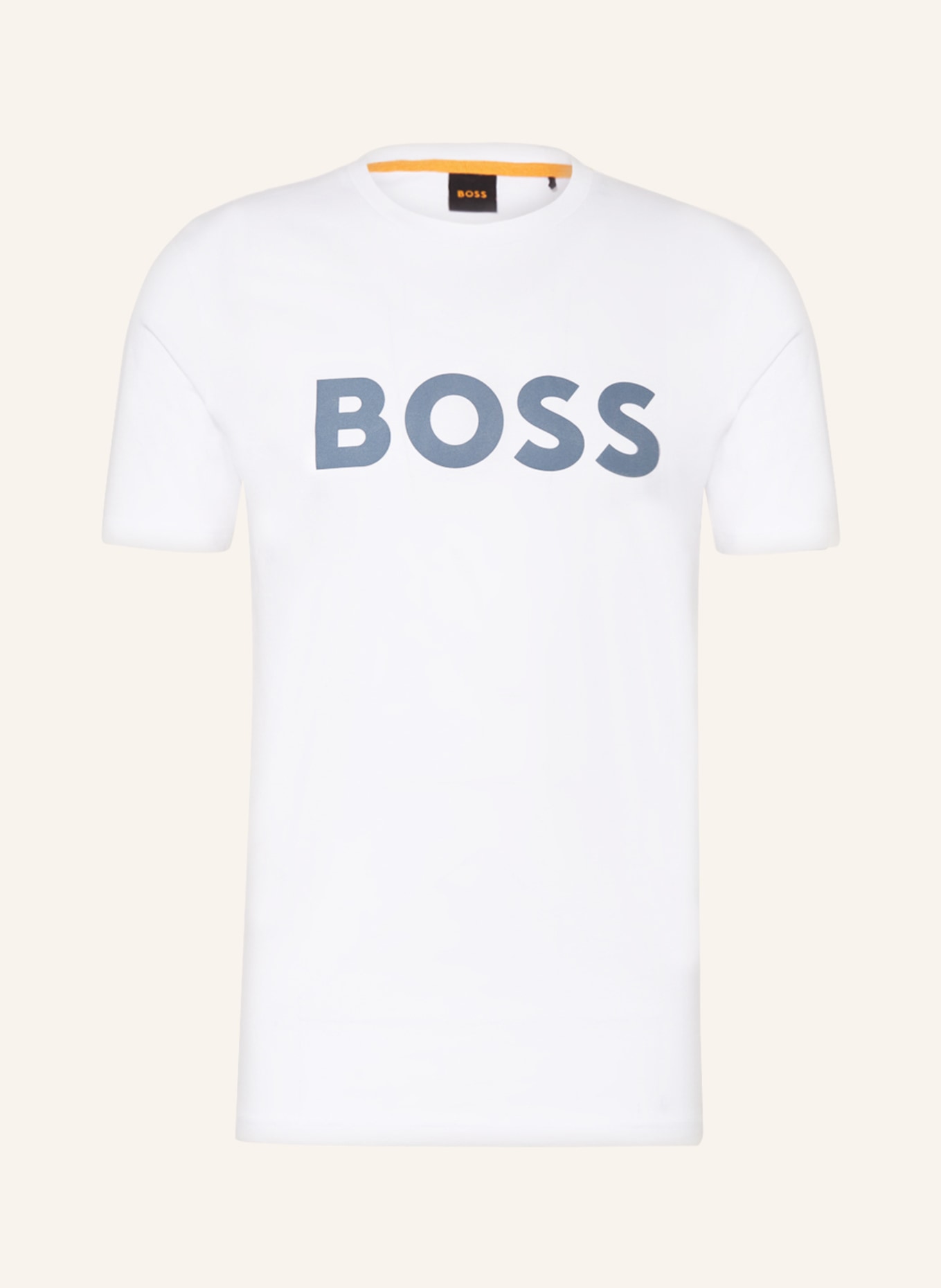 BOSS T-Shirt THINKING, Farbe: WEISS/ DUNKELGRAU (Bild 1)