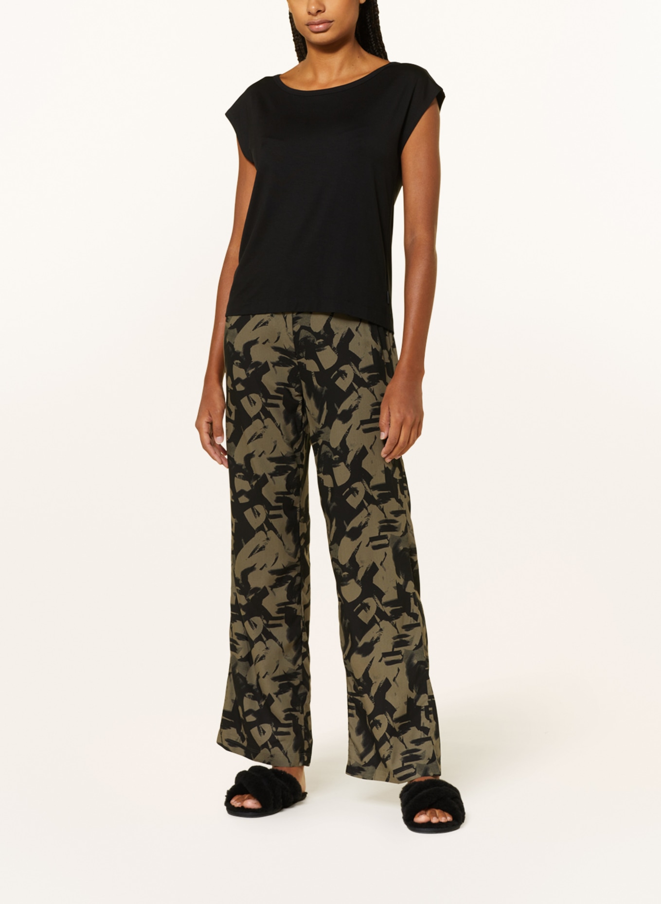 Calvin Klein Spodnie od piżamy, Kolor: CZARNY/ KHAKI (Obrazek 2)