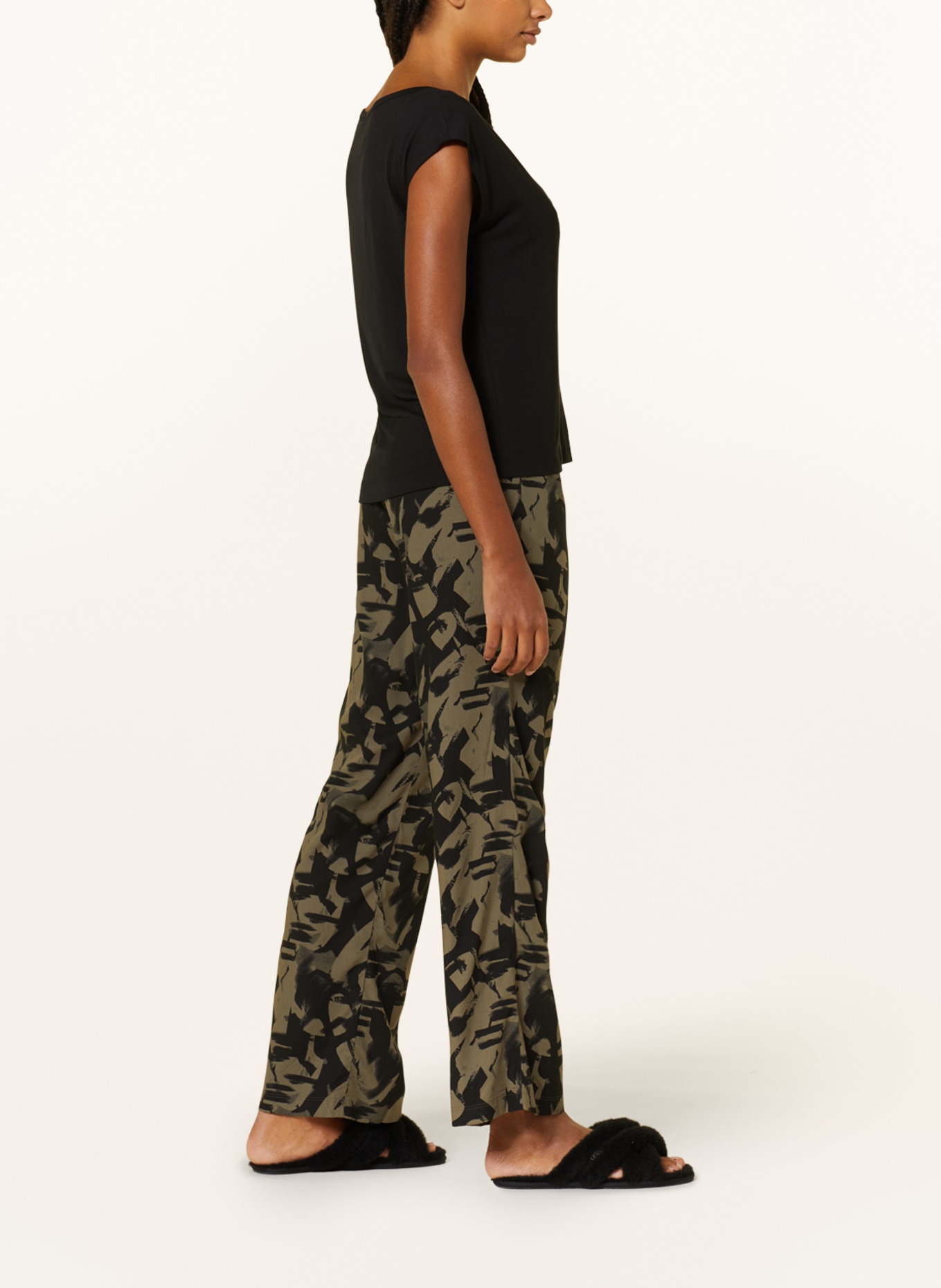 Calvin Klein Spodnie od piżamy, Kolor: CZARNY/ KHAKI (Obrazek 4)