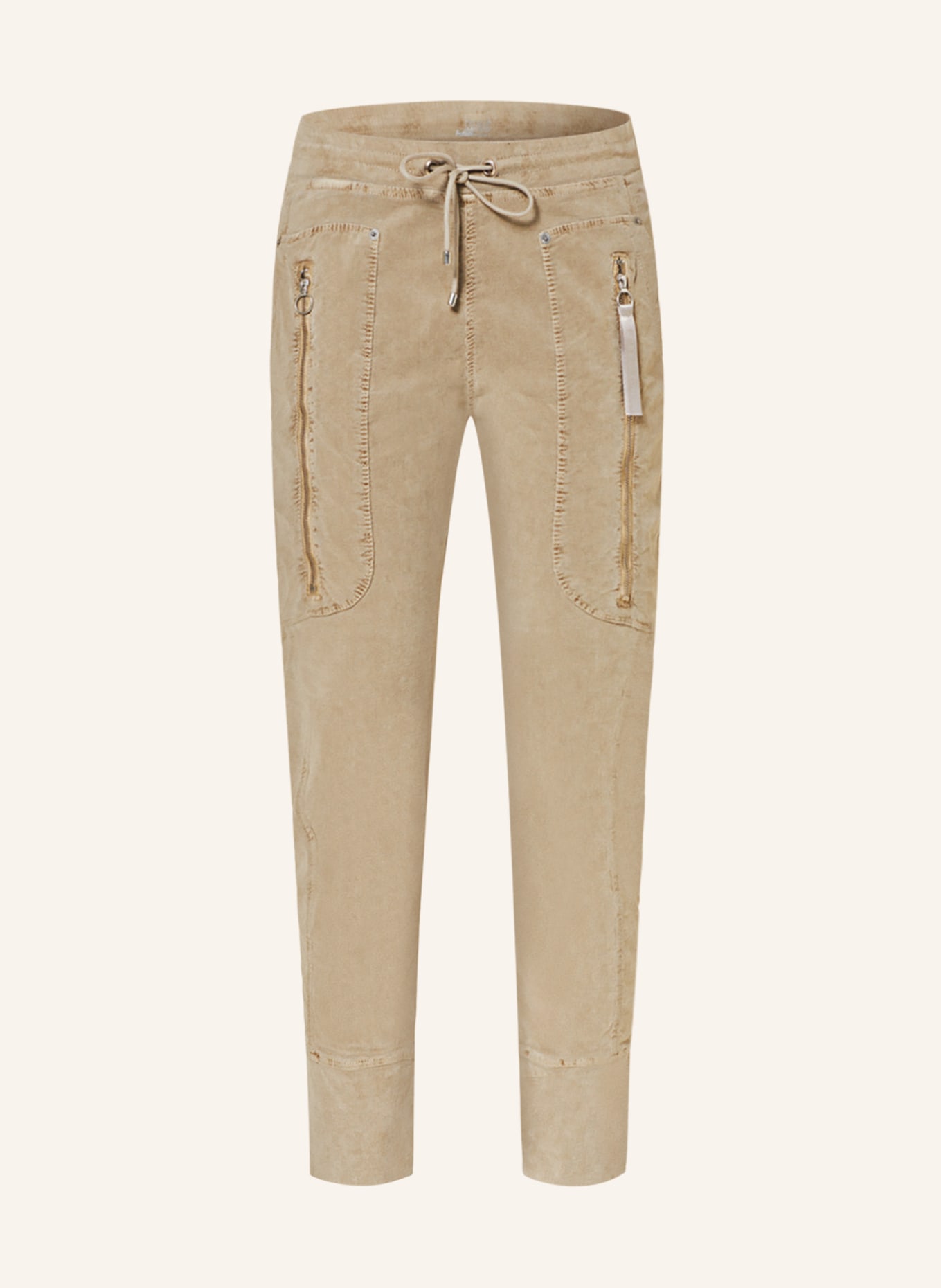 MAC 7/8 corduroy pants FUTURE in jogger style, Color: BEIGE (Image 1)