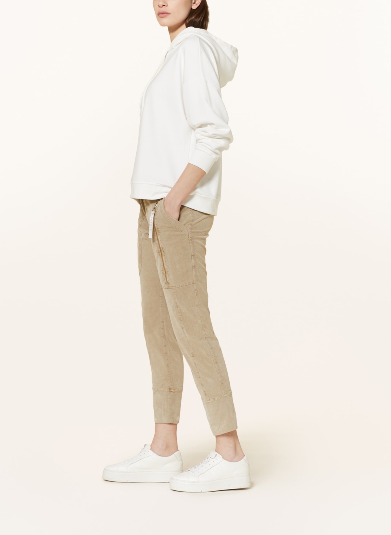 MAC 7/8 corduroy pants FUTURE in jogger style, Color: BEIGE (Image 4)