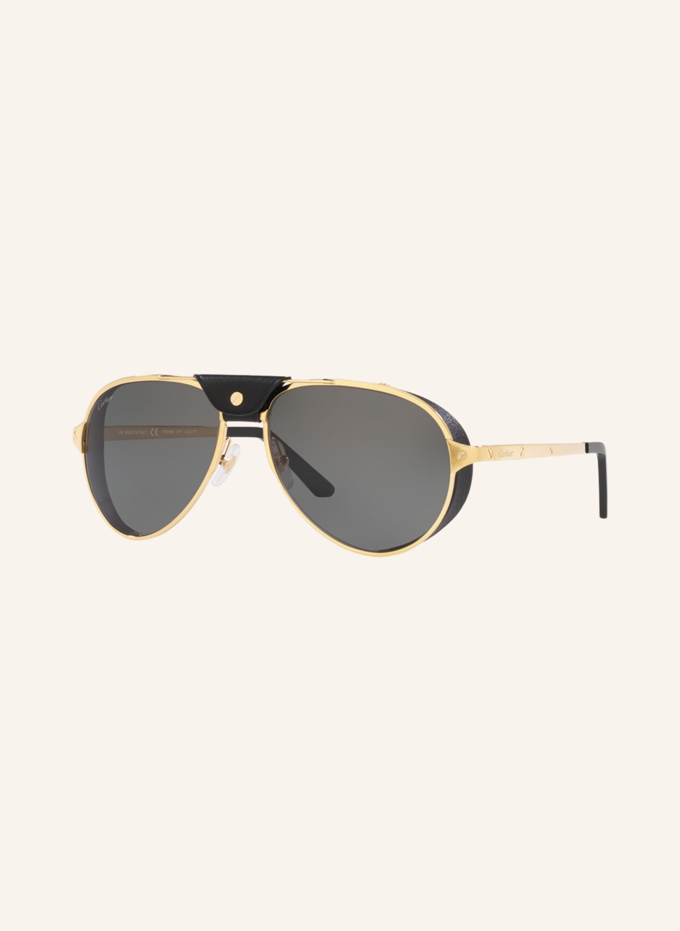 Cartier Sunglasses CT0296S, Color: 2300L1 - GOLD/ DARK GRAY (Image 1)