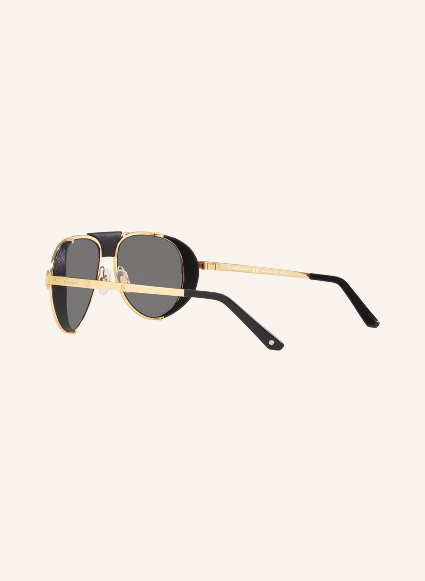 Cartier Sunglasses CT0296S, Color: 2300L1 - GOLD/ DARK GRAY (Image 4)