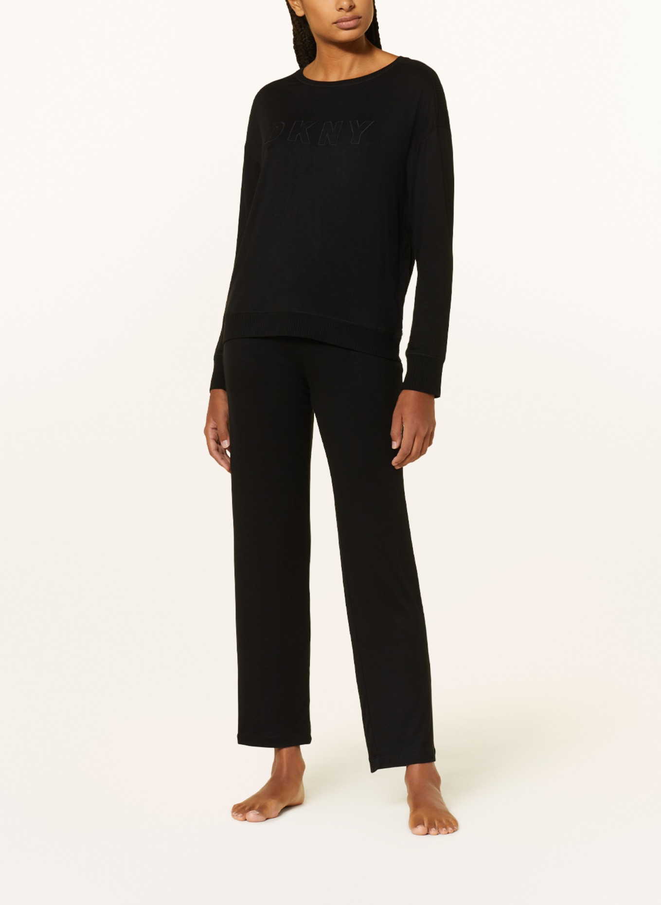 DKNY Pajama shirt CORE ESSENTIALS, Color: BLACK (Image 2)