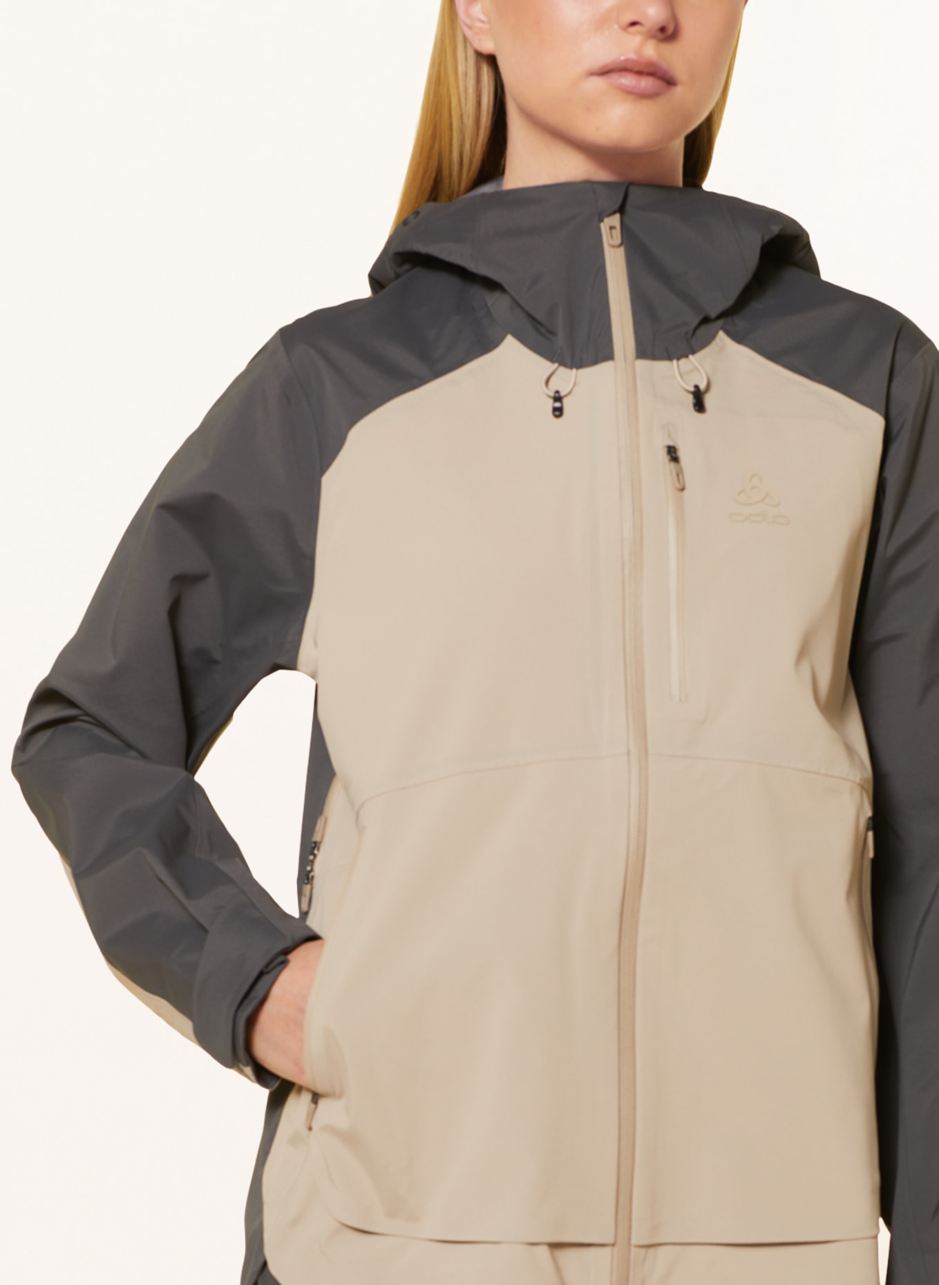 odlo Outdoor jacket ASCENT 3L, Color: LIGHT BROWN/ GRAY (Image 5)