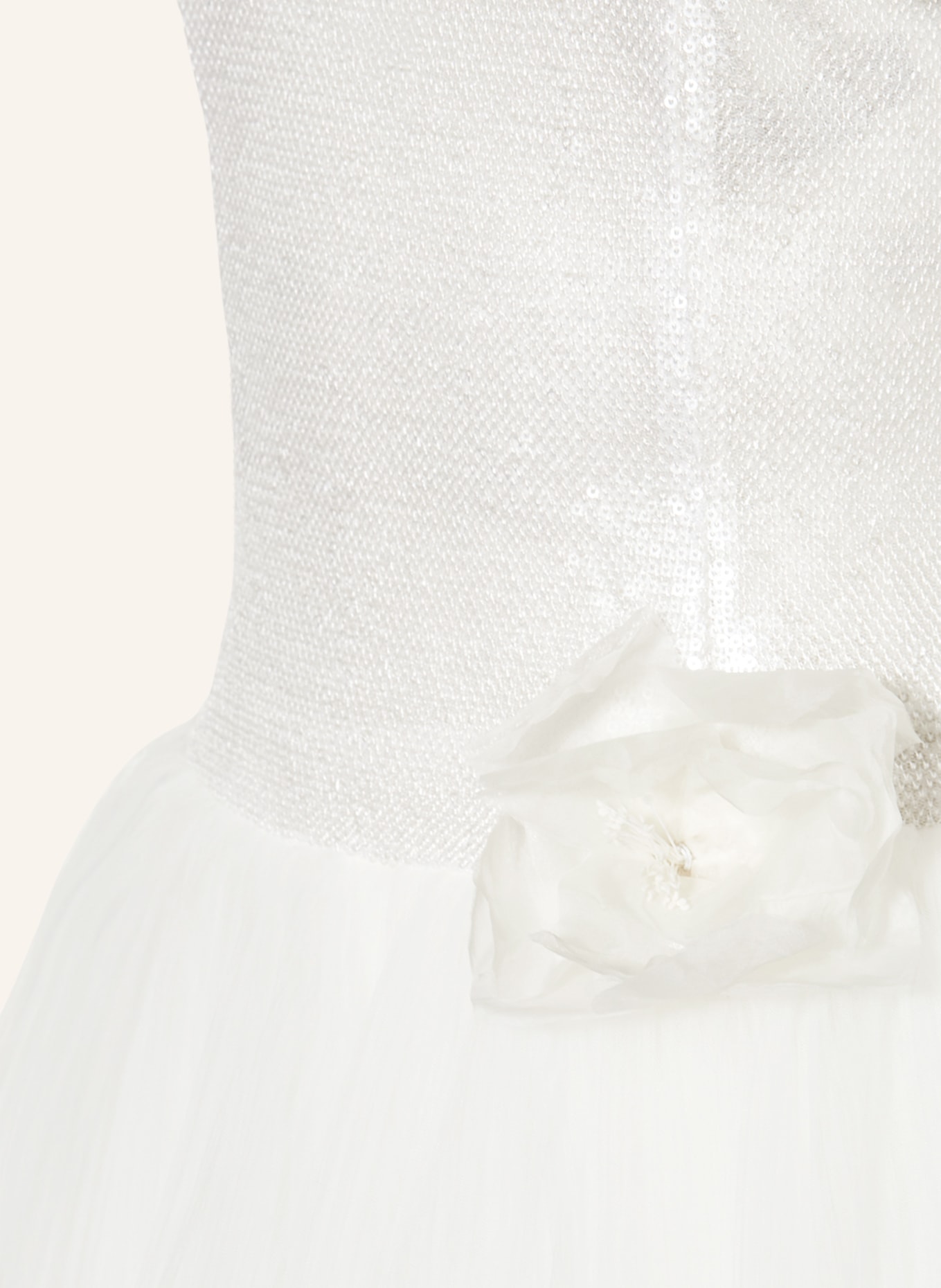 MONNALISA Kleid mit Pailletten, Farbe: WEISS (Bild 3)