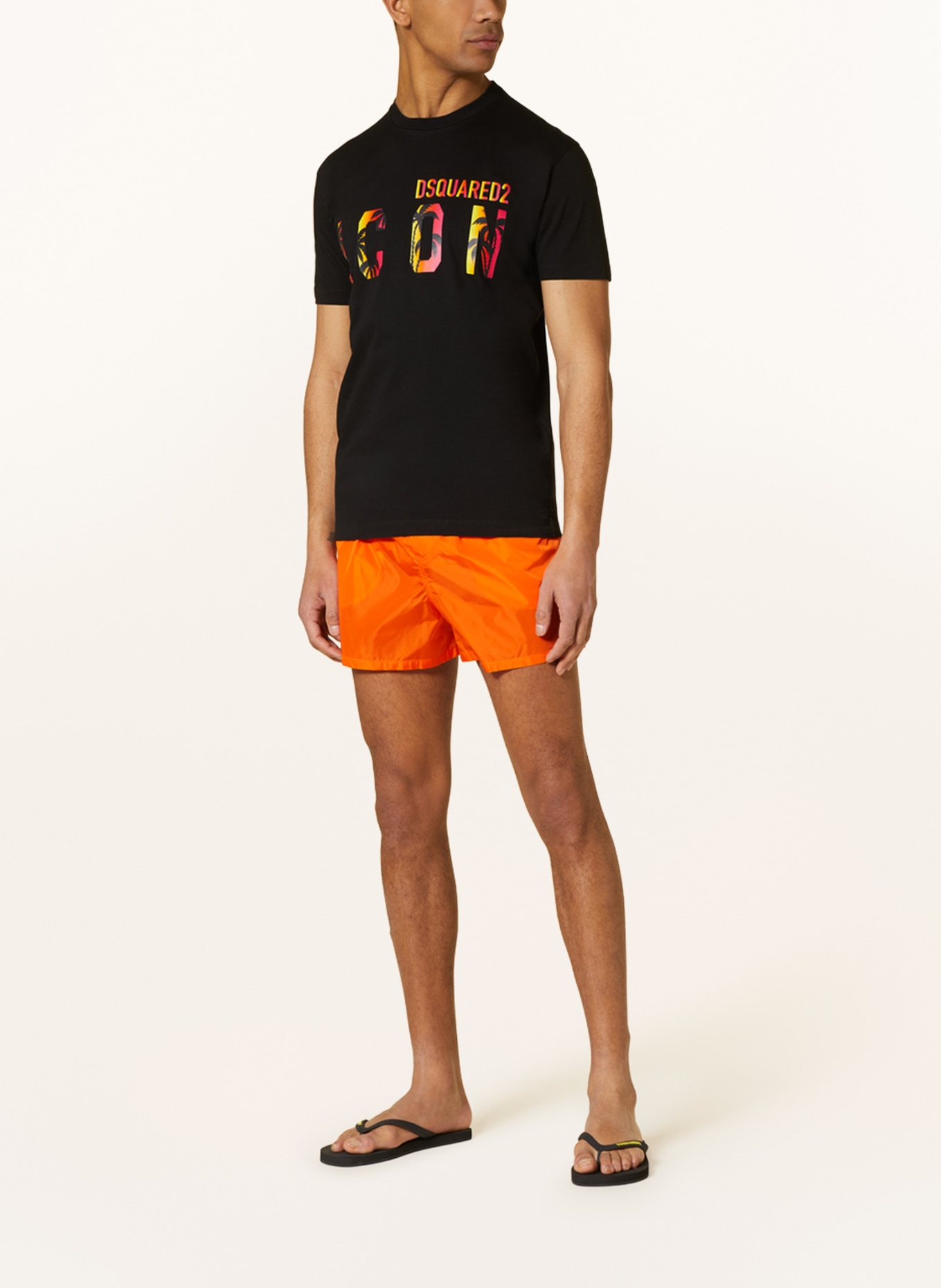 Hugo boss swim shorts orange shop