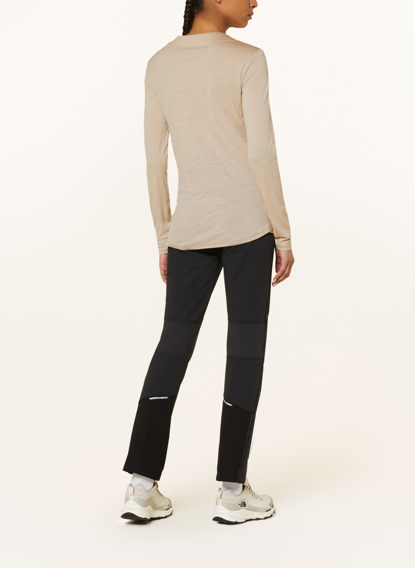 VAUDE Long sleeve shirt YARAS in merino wool, Color: BEIGE (Image 3)