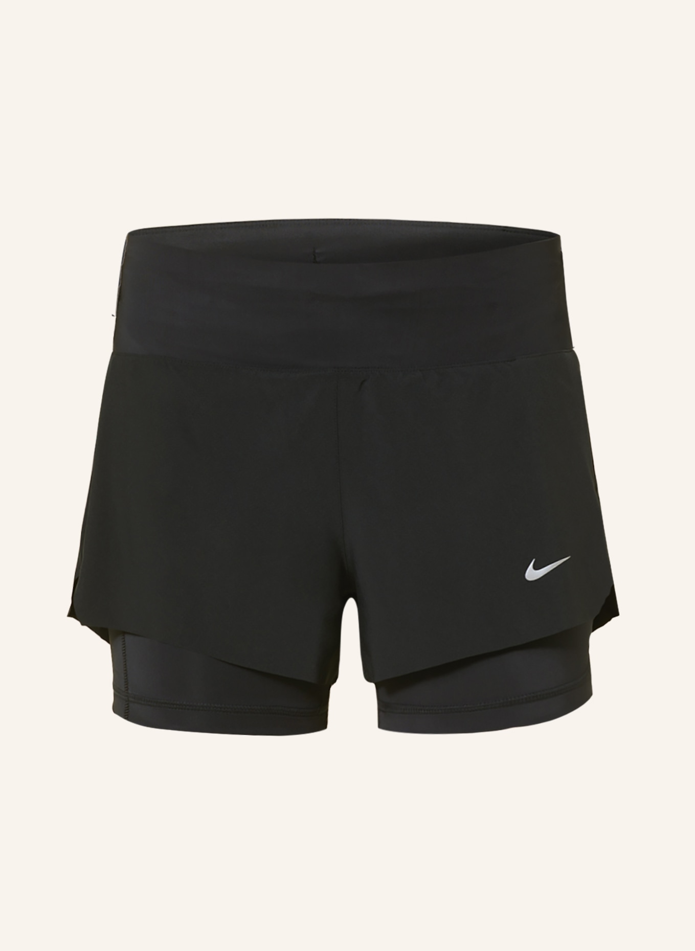 Nike Běžecké šortky 2v1 DRI-FIT SWIFT se síťovinou, Barva: ČERNÁ (Obrázek 1)