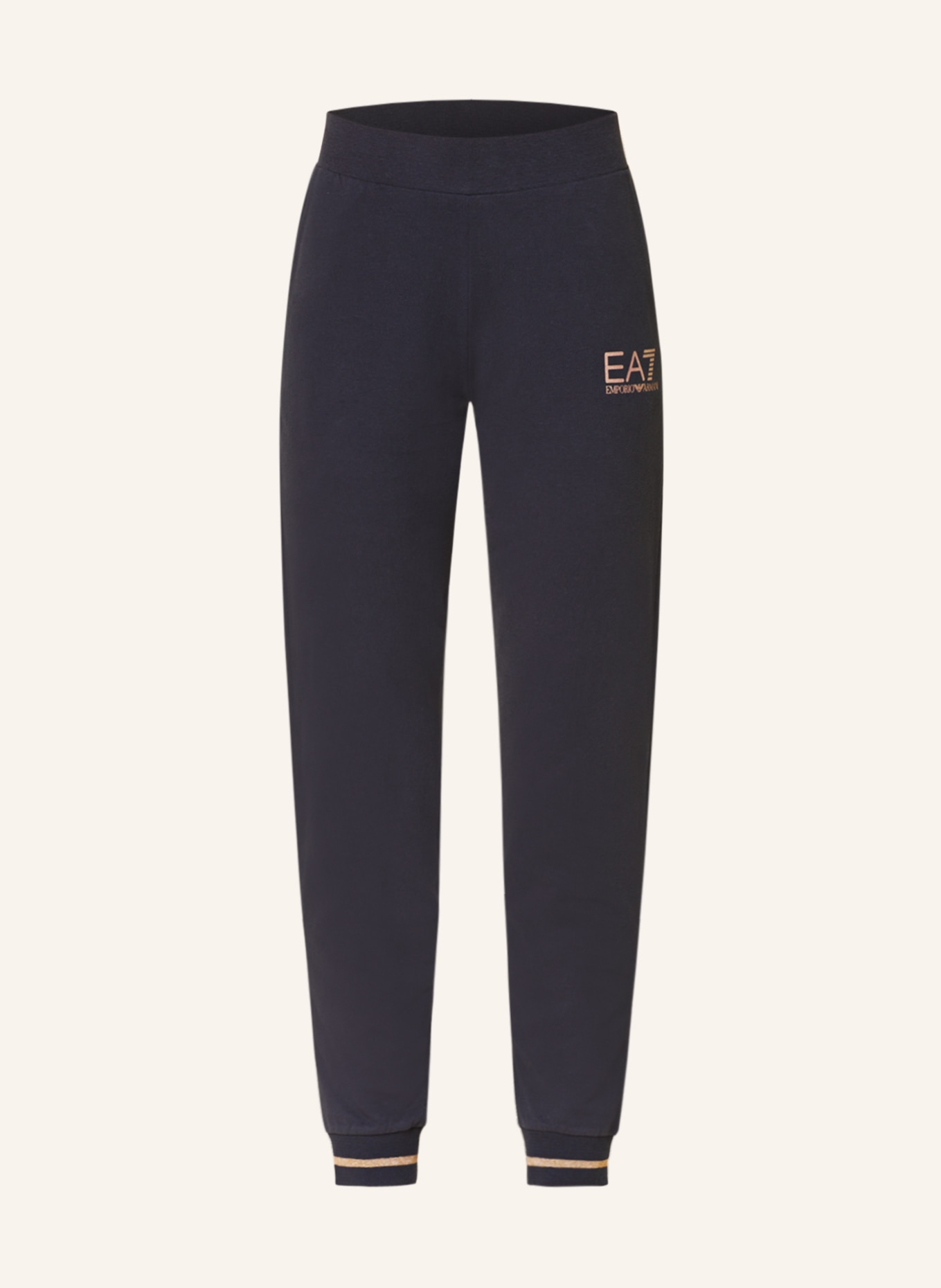 EA7 EMPORIO ARMANI Sweatpants with glitter thread, Color: DARK BLUE(Image null)