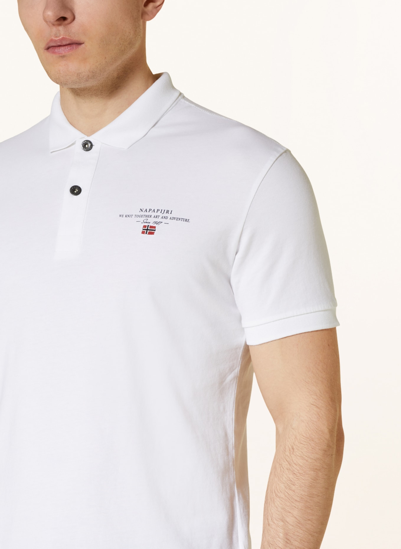 NAPAPIJRI Jersey polo shirt ELBAS, Color: WHITE (Image 4)