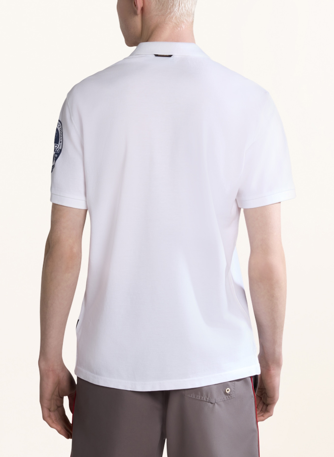 NAPAPIJRI Piqué polo shirt E-AMUNDSEN, Color: WHITE (Image 3)