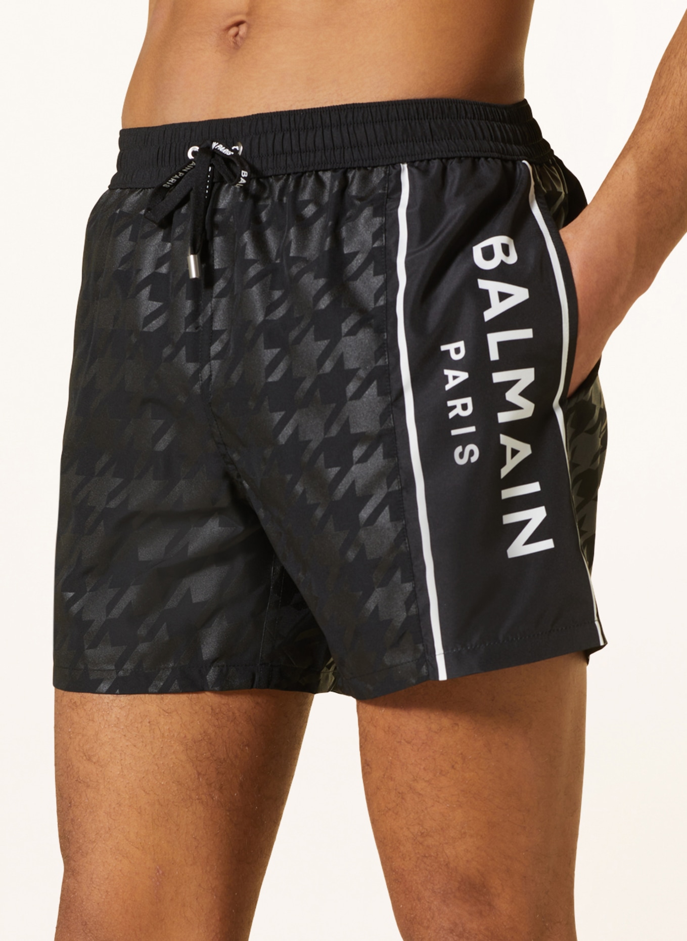 BALMAIN Swim shorts , Color: BLACK/ GRAY (Image 4)