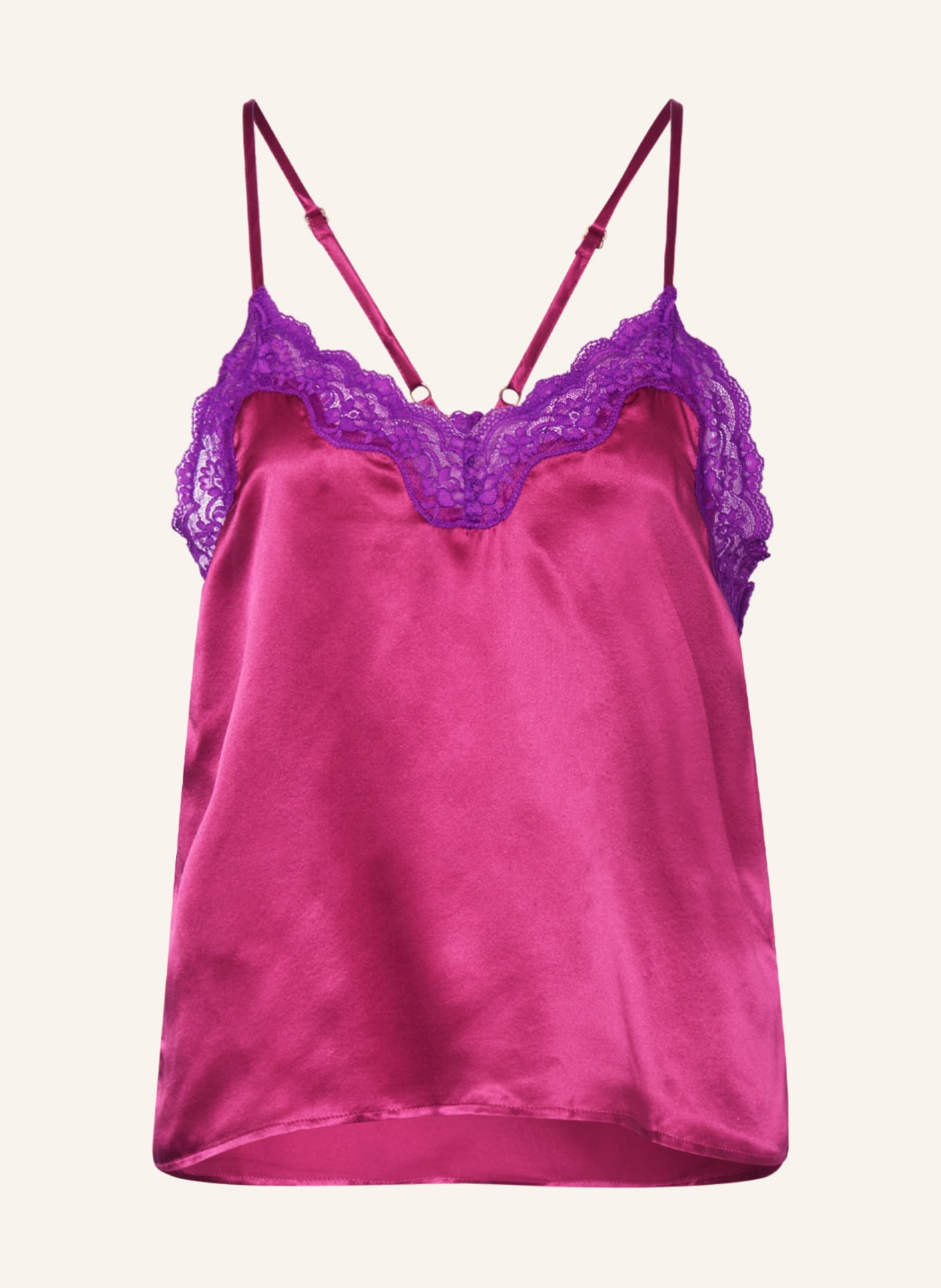 LOVE Stories Pajama top MILLIE made of silk, Color: PINK/ PURPLE (Image 1)