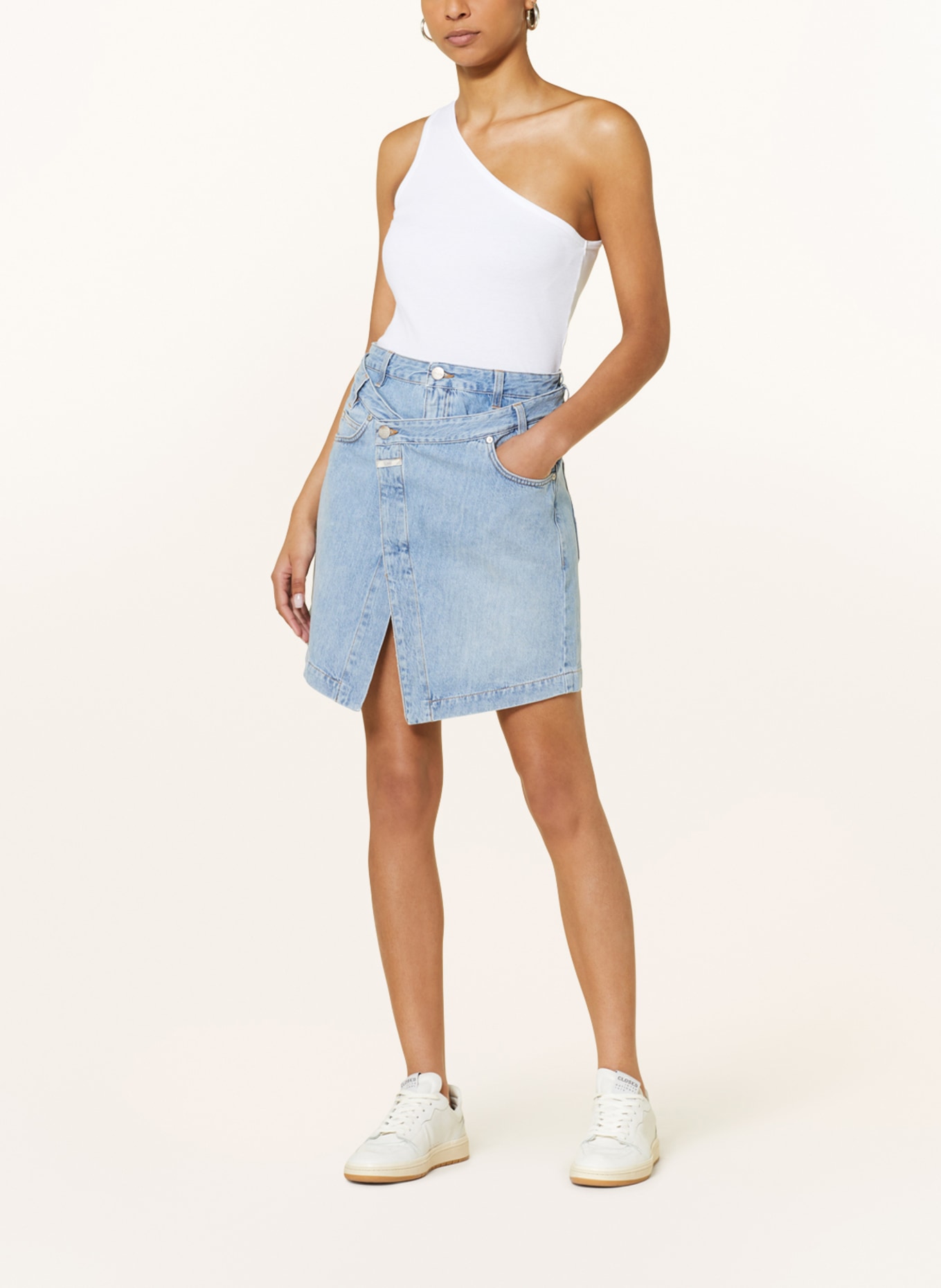 CLOSED Denim skirt in wrap look, Color: MBL MID BLUE (Image 2)