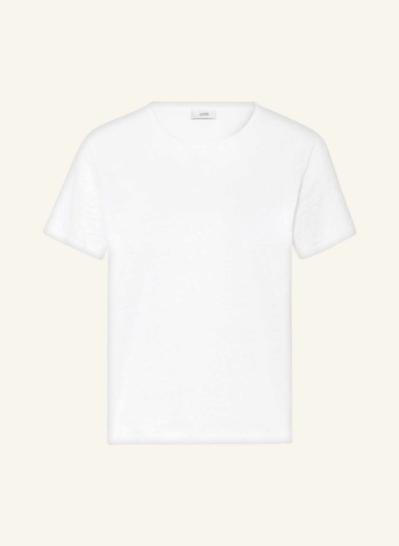 CLOSED T-shirt made of linen, Color: WHITE (Image 1)