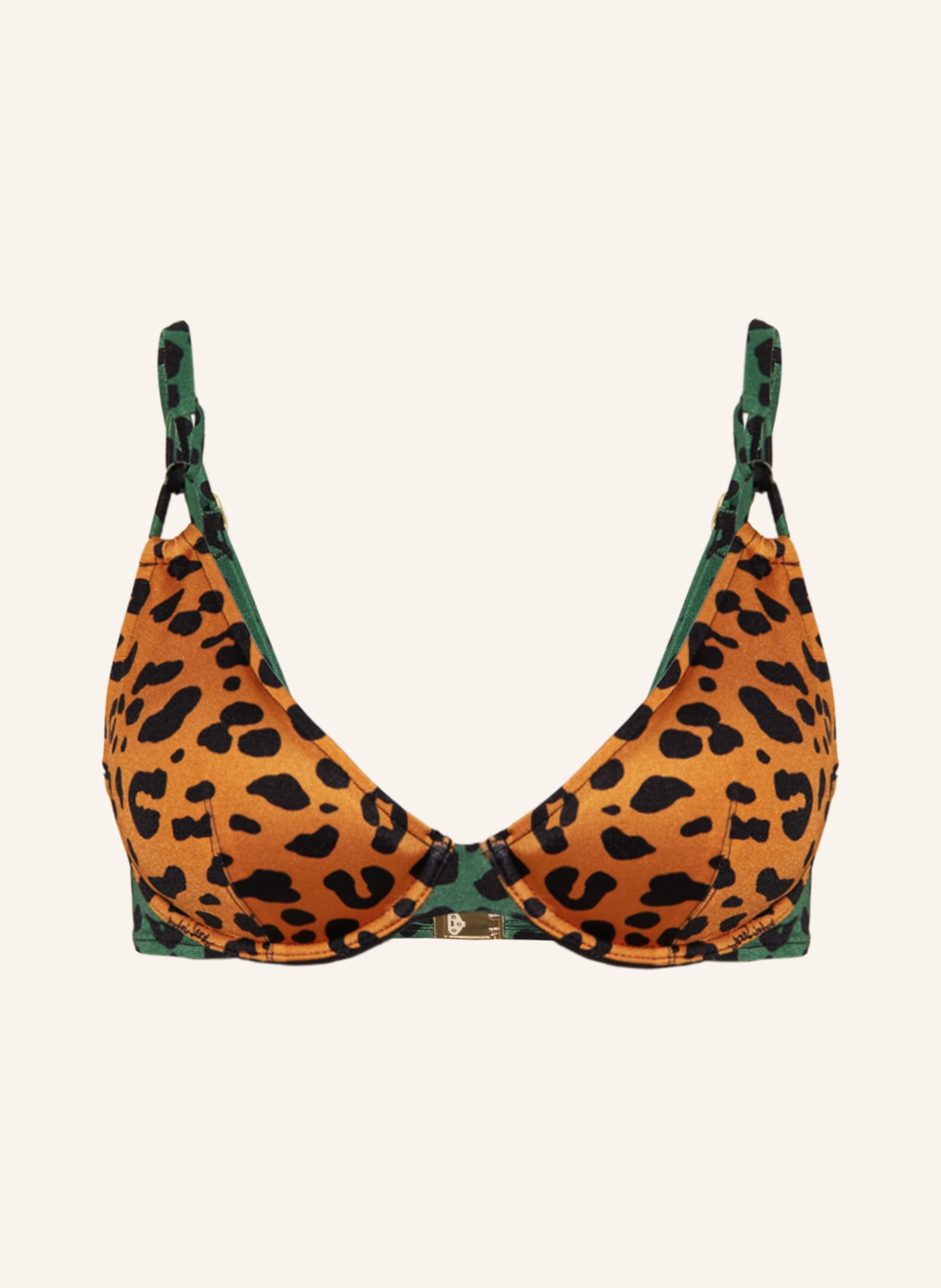 ANDRES SARDA Underwired bikini top NORMA, Color: ORANGE/ GREEN/ BLACK (Image 1)