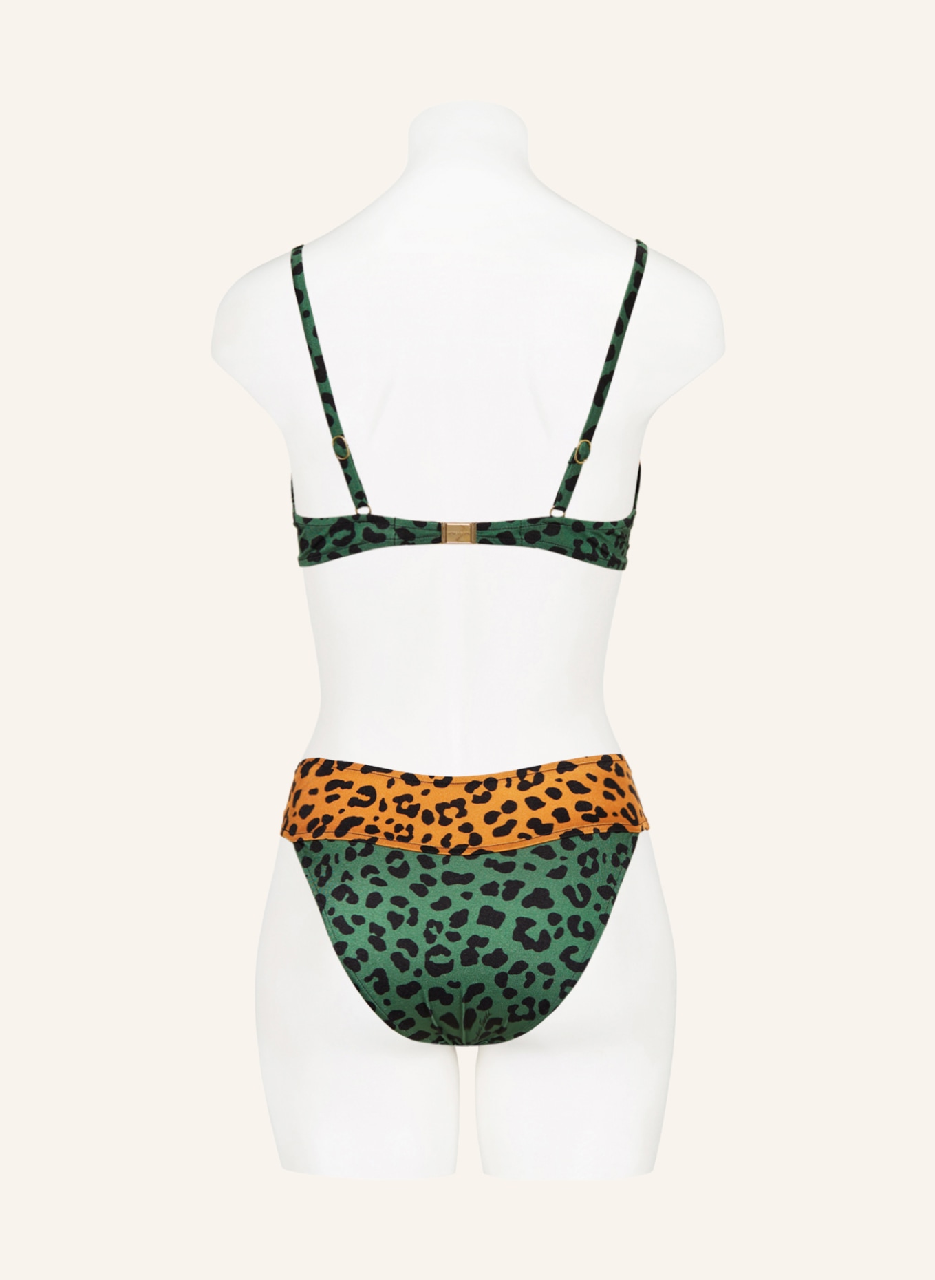 ANDRES SARDA Underwired bikini top NORMA, Color: ORANGE/ GREEN/ BLACK (Image 3)