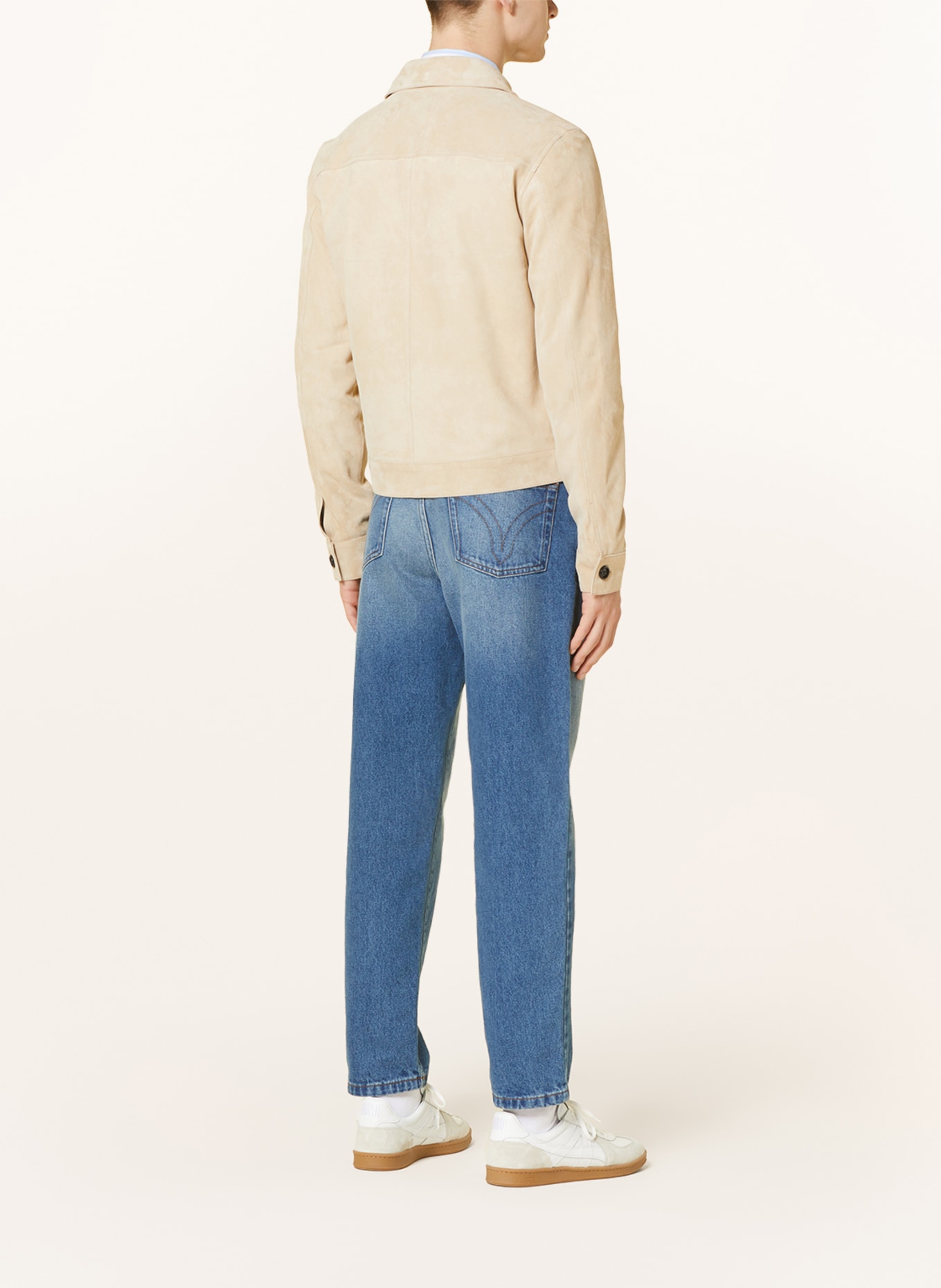 AMI PARIS Leather overshirt, Color: BEIGE (Image 3)