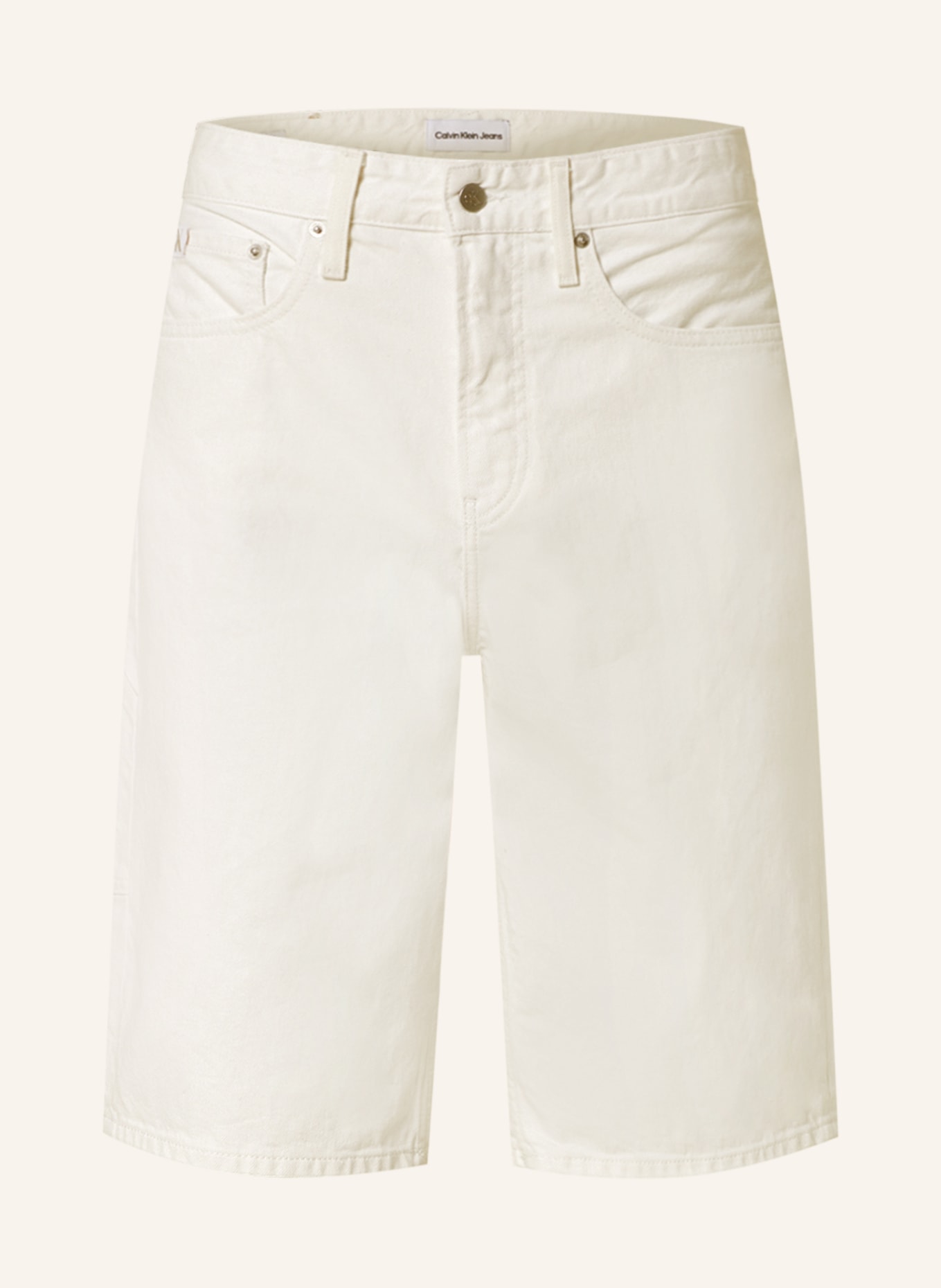 Calvin Klein Jeans Denim shorts, Color: ECRU (Image 1)