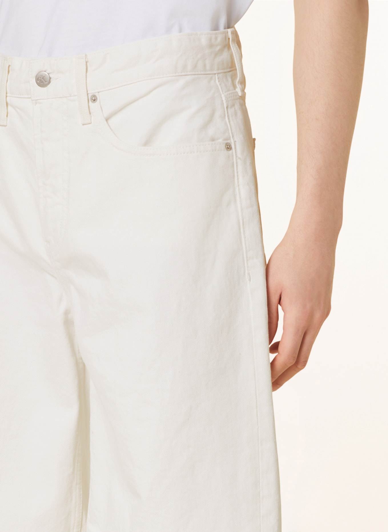 Calvin Klein Jeans Jeansshorts, Farbe: ECRU (Bild 5)