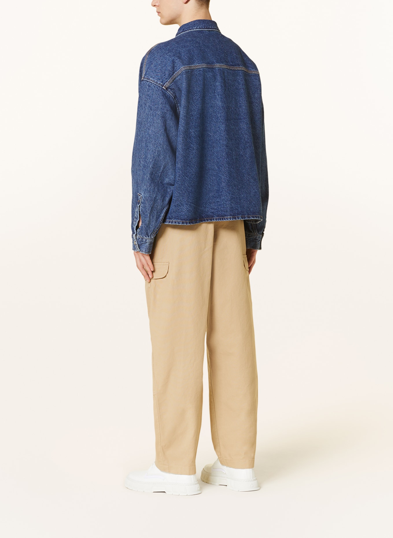 Calvin Klein Jeans Koszula oversize z jeansu, Kolor: 1BJ DENIM DARK (Obrazek 3)