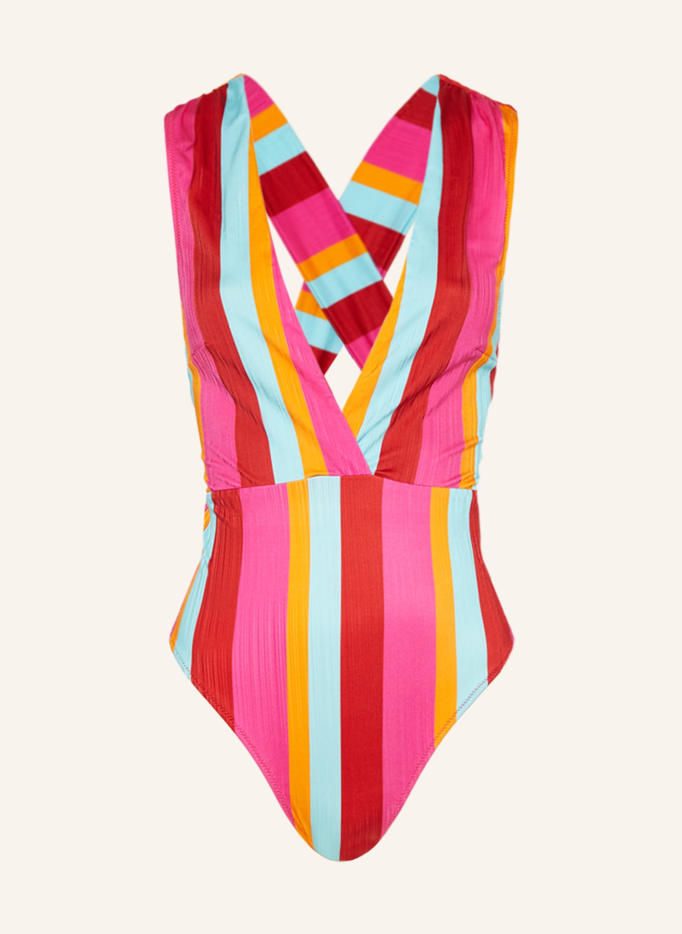 MARIE JO Badeanzug TENEDOS, Farbe: PINK/ NEONROT/ TÜRKIS (Bild 1)
