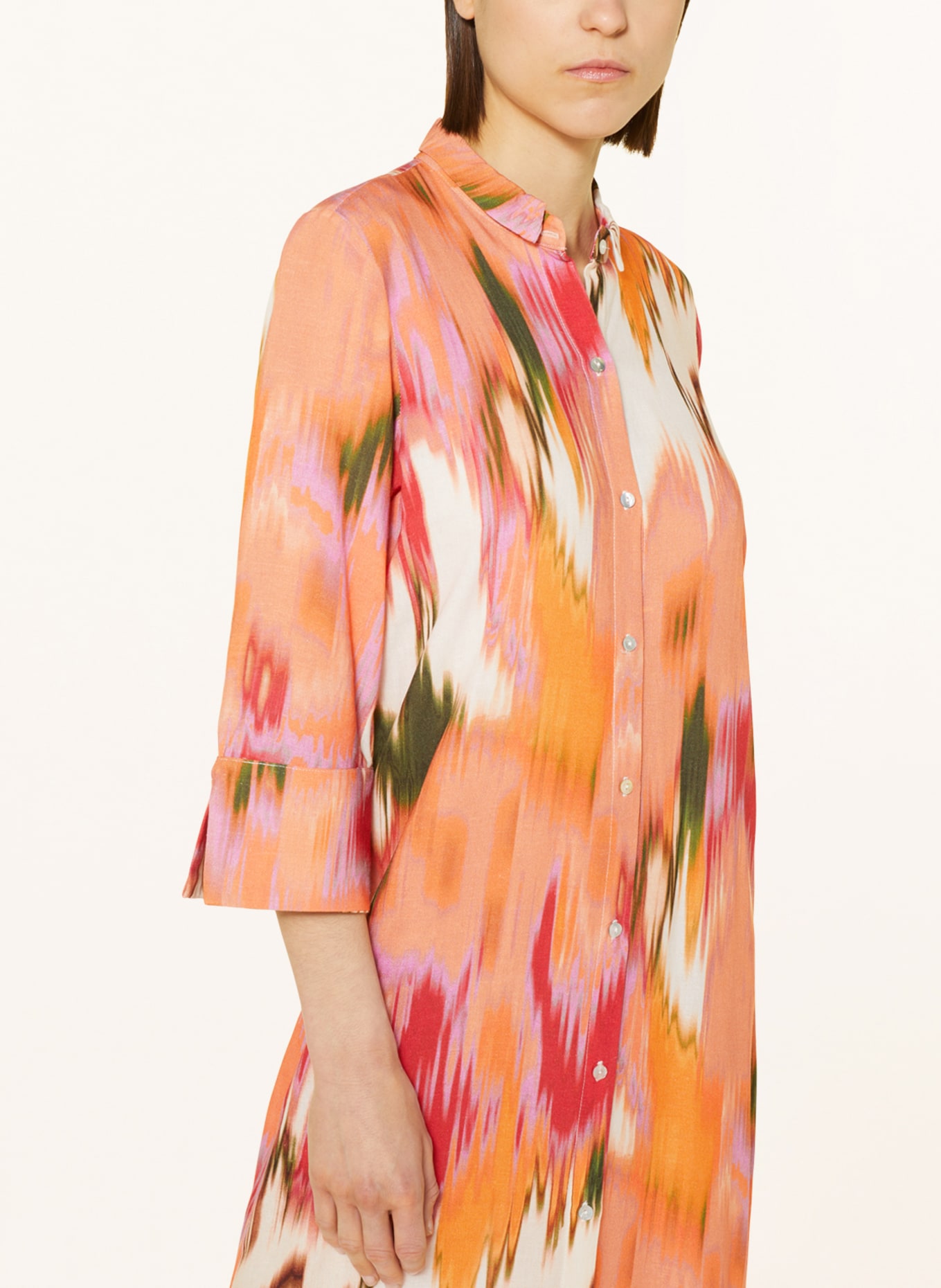 LENNY NIEMEYER Strandkleid mit 3/4-Arm, Farbe: PINK/ ORANGE/ WEISS (Bild 4)
