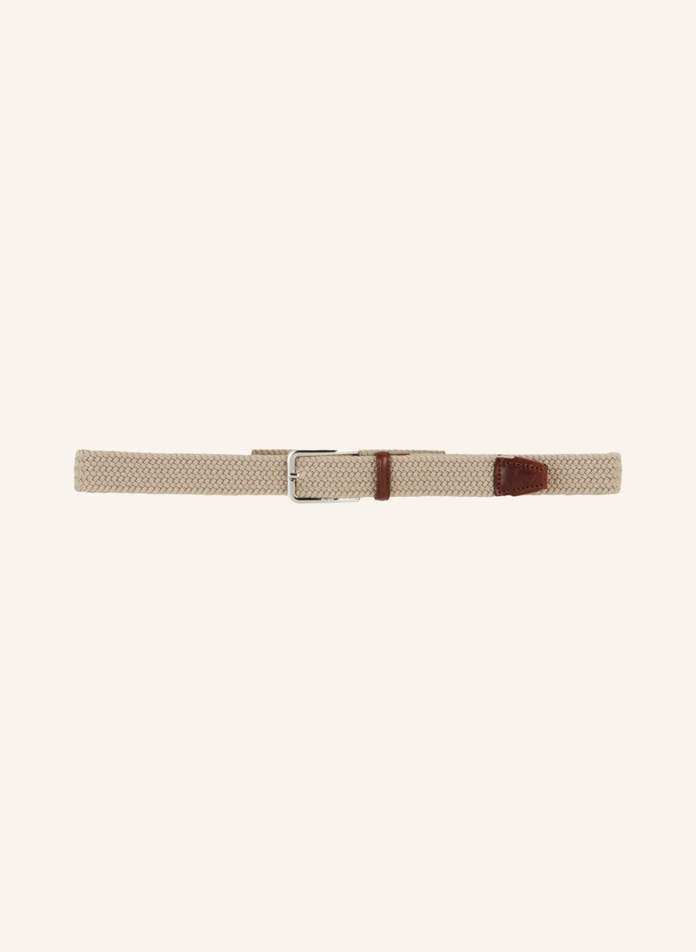 BOSS Braided belt CLORIO, Color: BEIGE/ BROWN (Image 2)