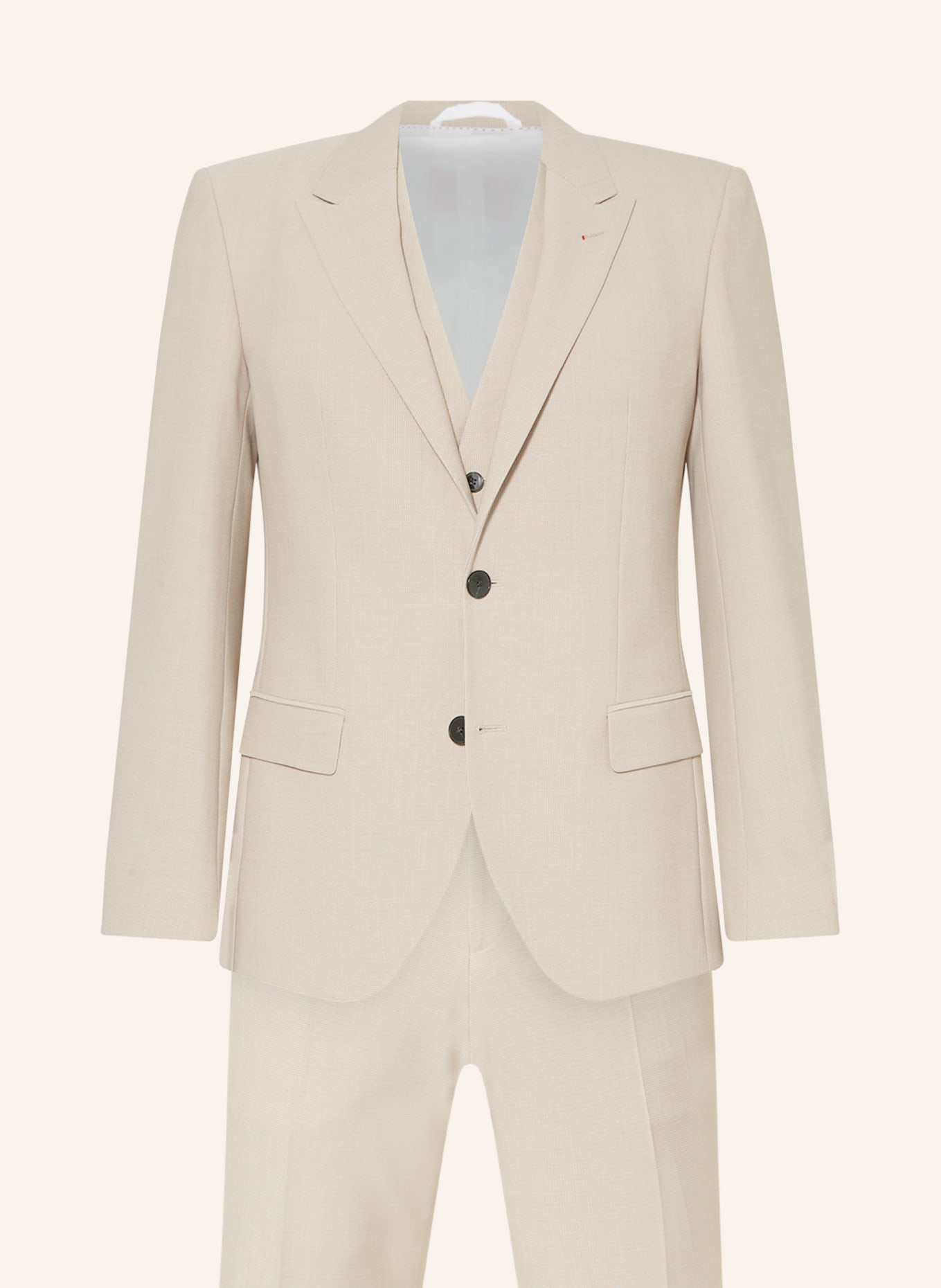 HUGO Anzug HENRY Slim Fit, Farbe: BEIGE/ WEISS (Bild 1)
