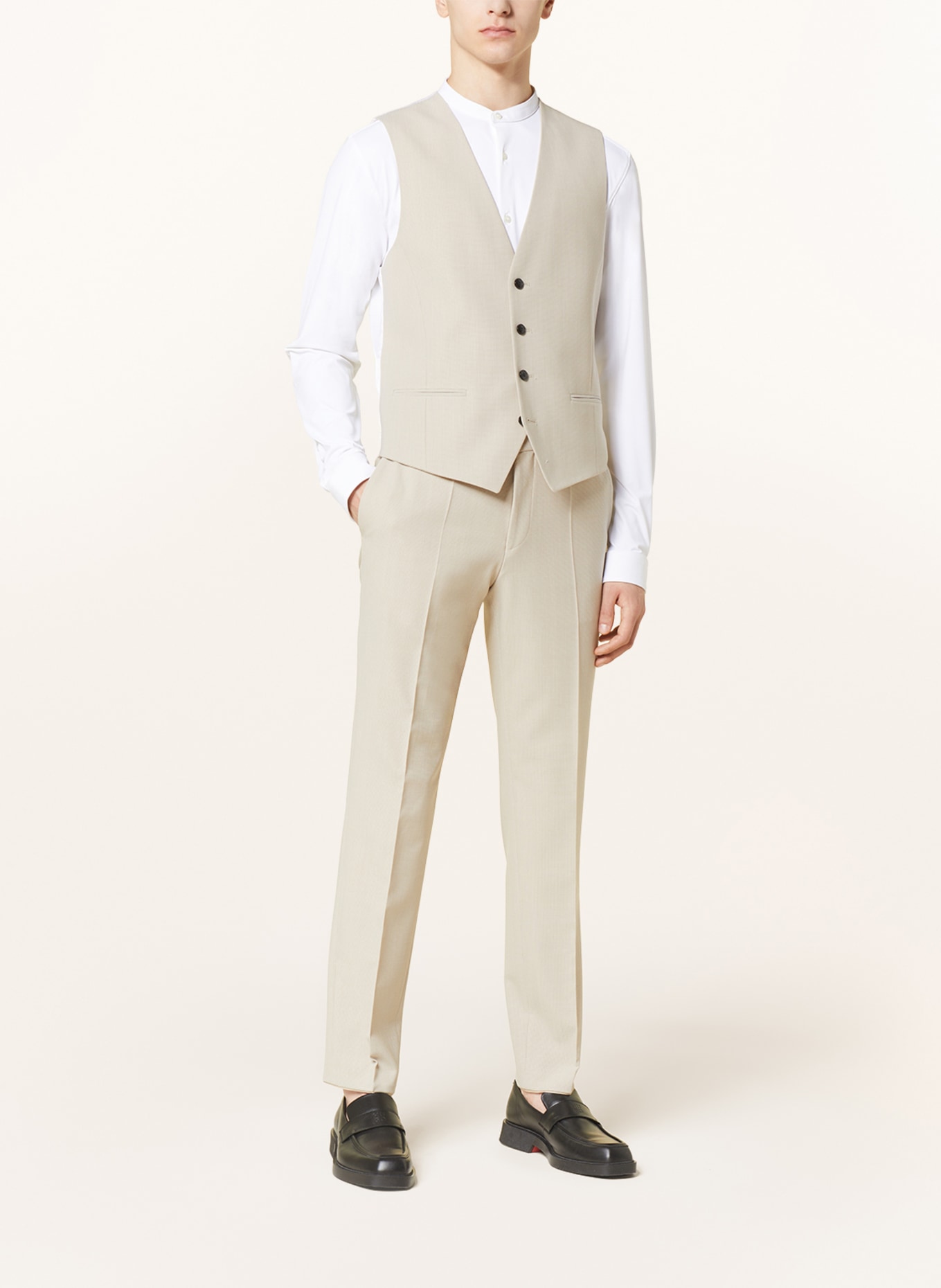 HUGO Anzug HENRY Slim Fit, Farbe: BEIGE/ WEISS (Bild 4)