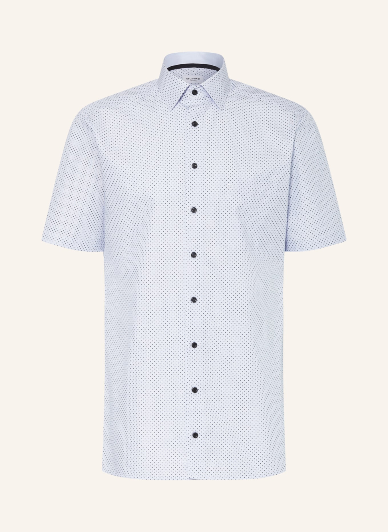 OLYMP Koszula z krótkim rękawem, krój zbliżony do modern fit, Kolor: JASNONIEBIESKI/ GRANATOWY (Obrazek 1)
