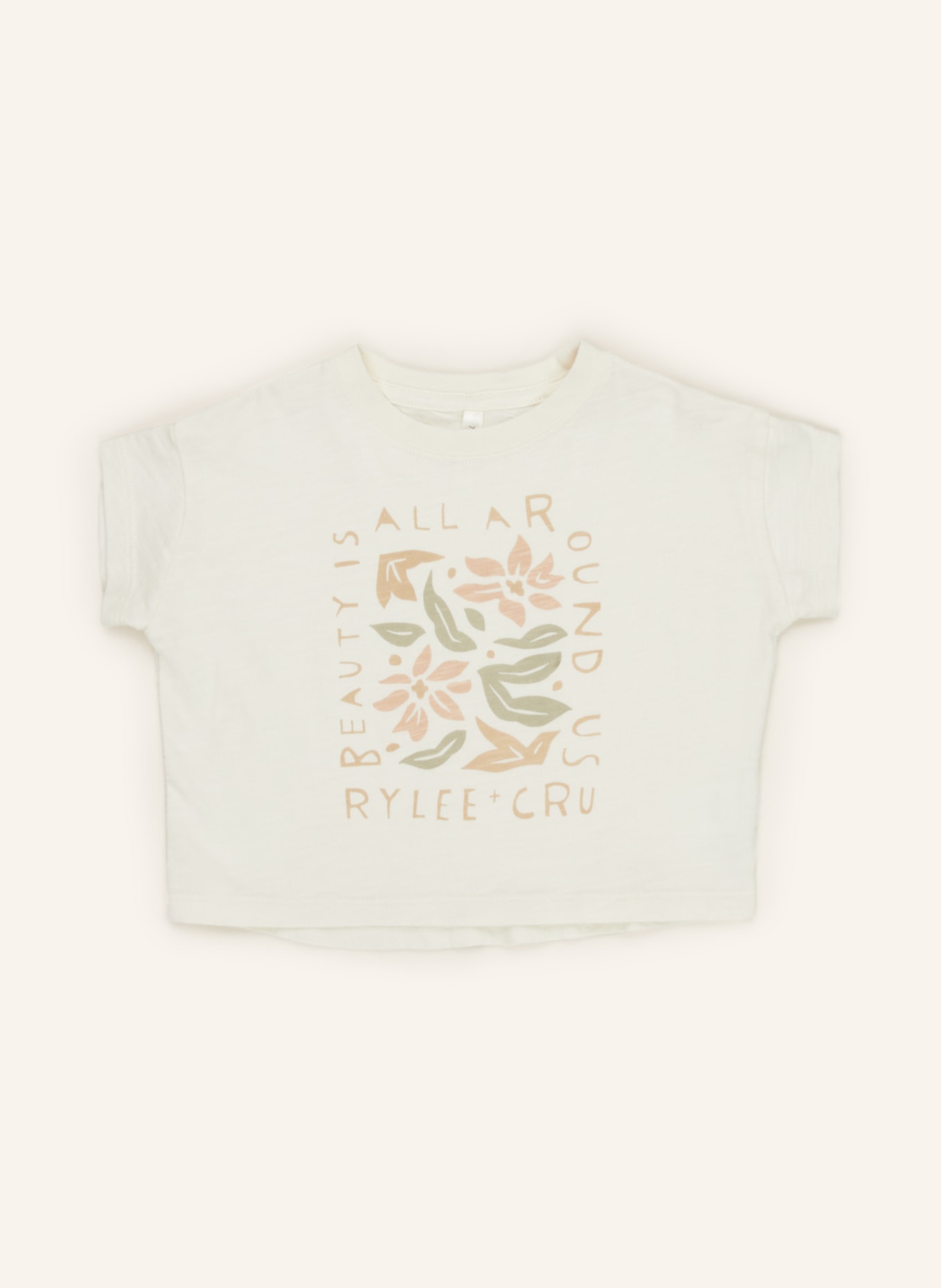 Rylee + Cru T-Shirt, Farbe: CREME/ BRAUN/ GRÜN (Bild 1)