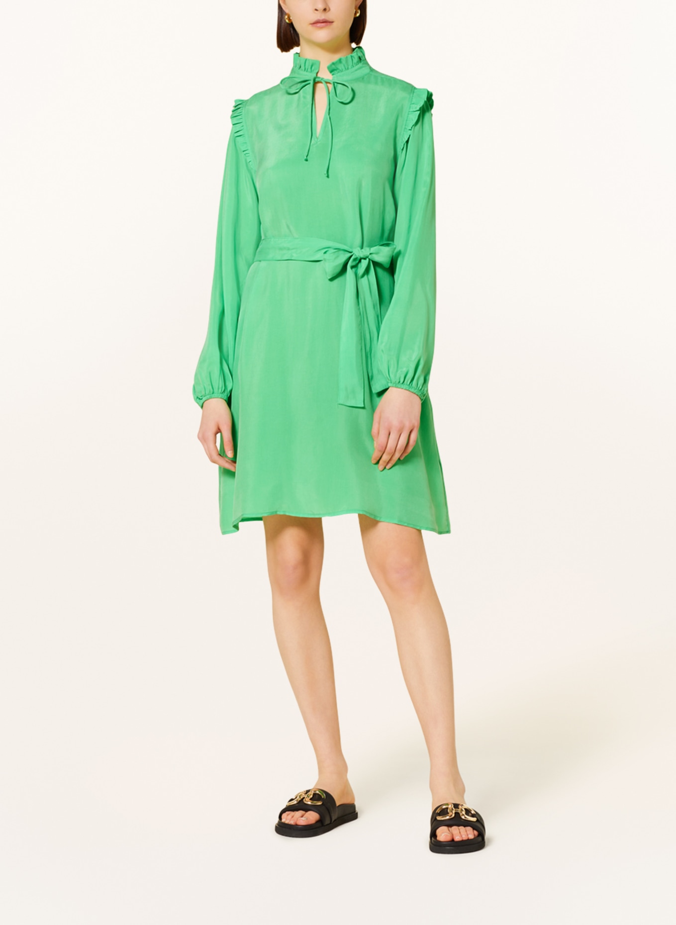 MRS & HUGS Dress with ruffles, Color: NEON GREEN (Image 2)