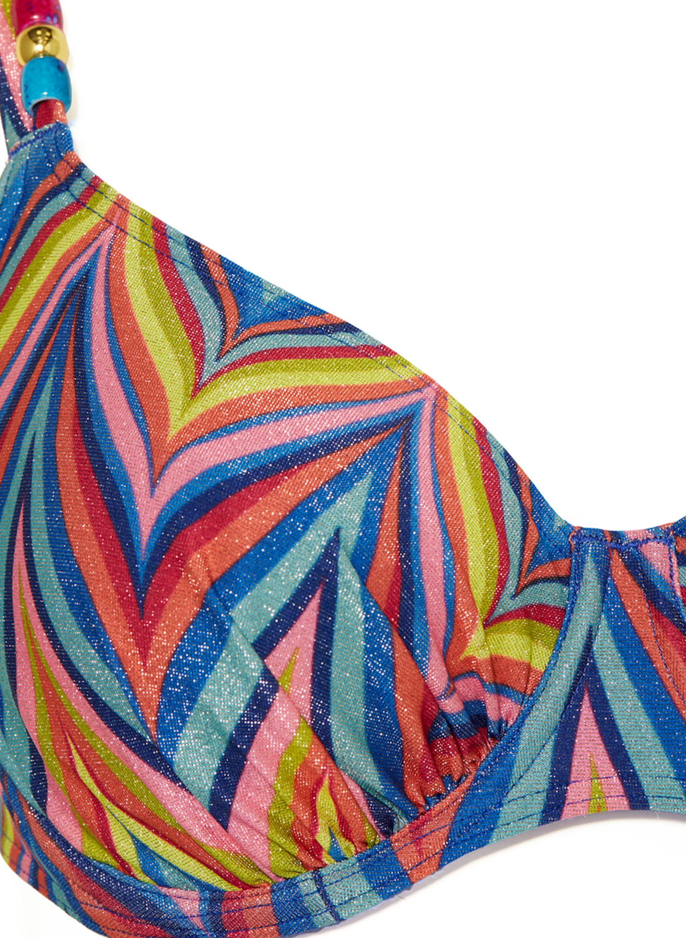 PrimaDonna Bügel-Bikini-Top KEA mit Glanzgarn, Farbe: BLAU/ GELB/ ORANGE (Bild 7)