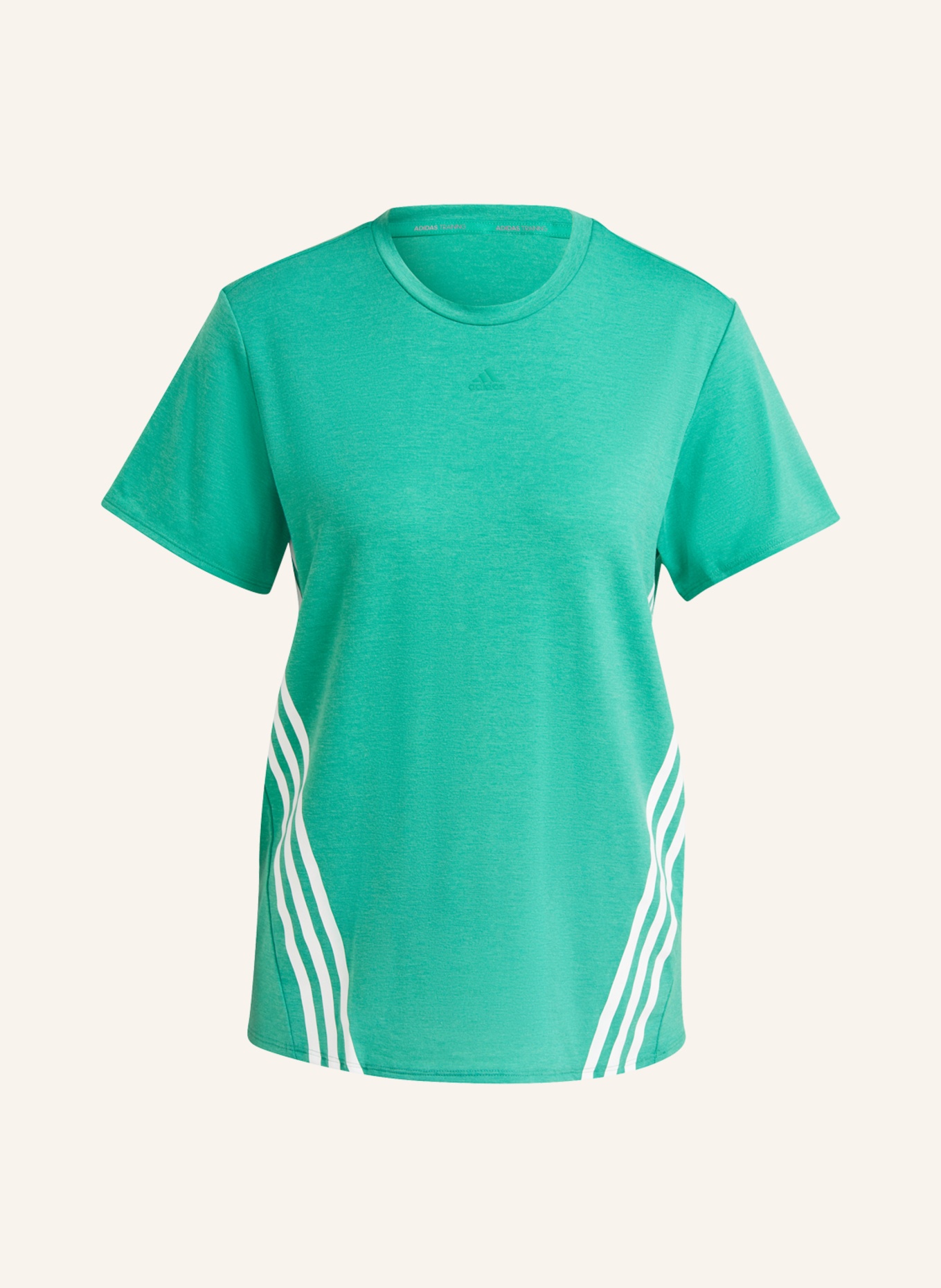 adidas T-shirt, Color: GREEN/ WHITE (Image 1)