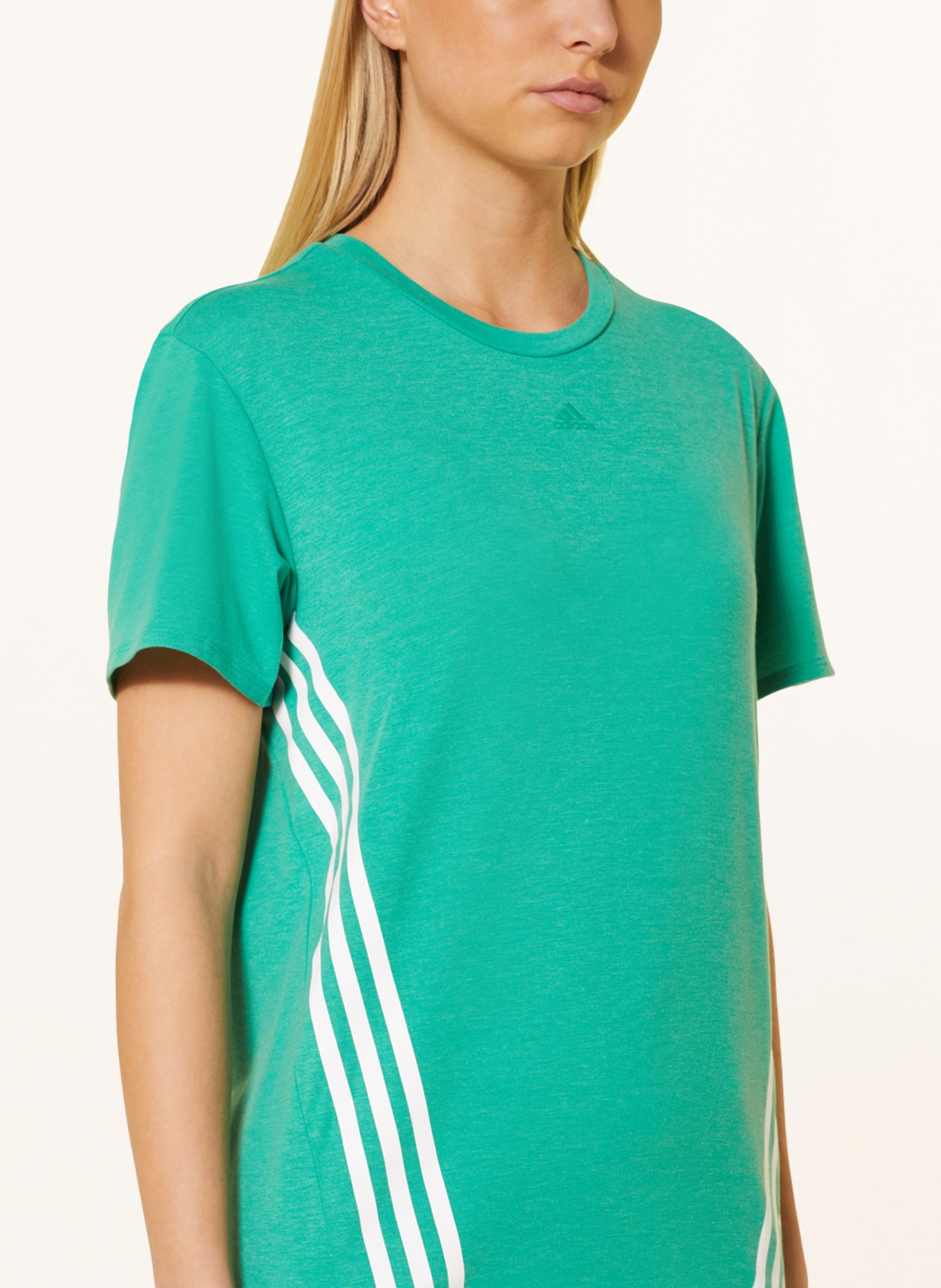 adidas T-shirt, Color: GREEN/ WHITE (Image 4)