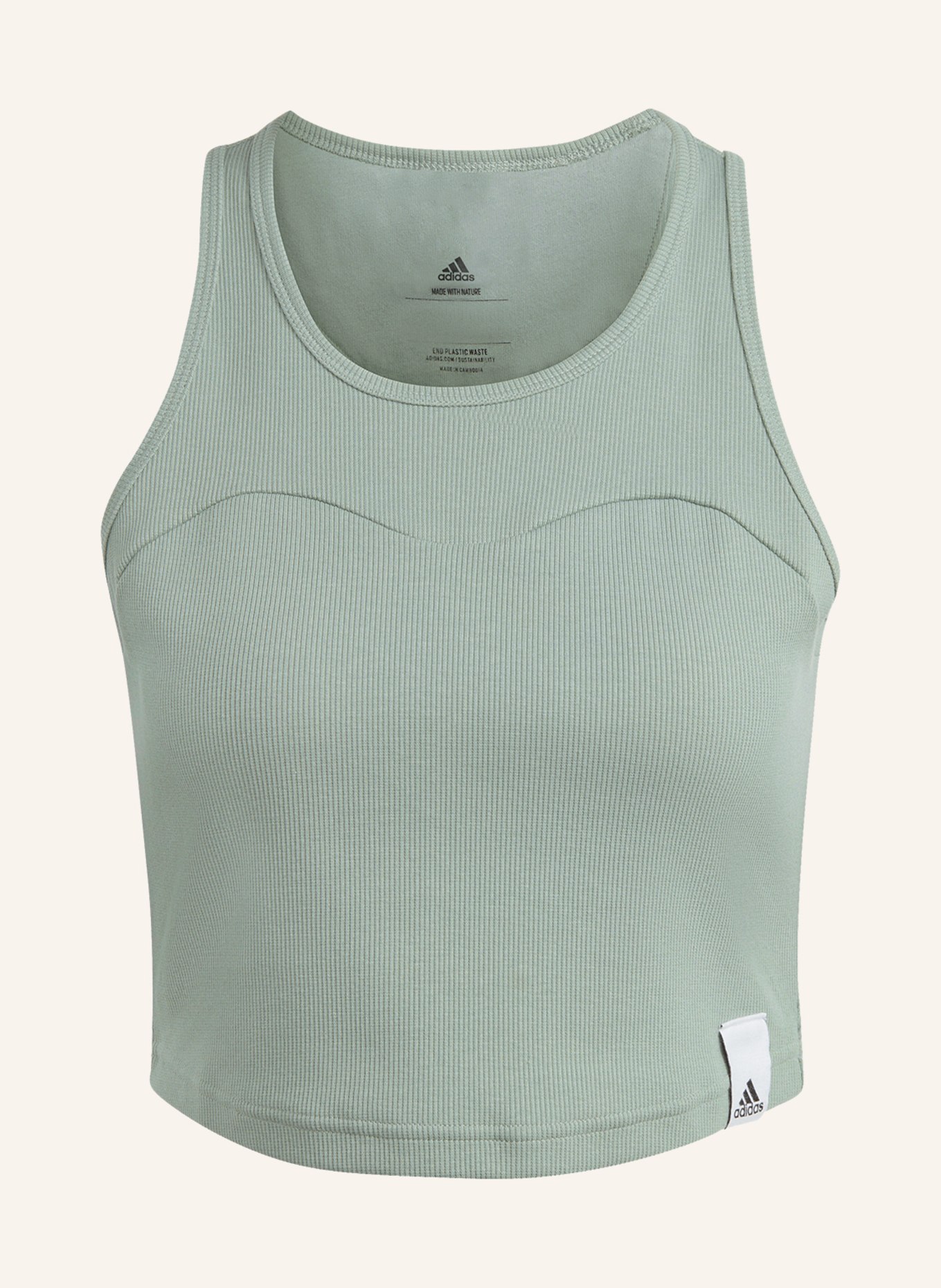 adidas Cropped top, Color: LIGHT GREEN (Image 1)