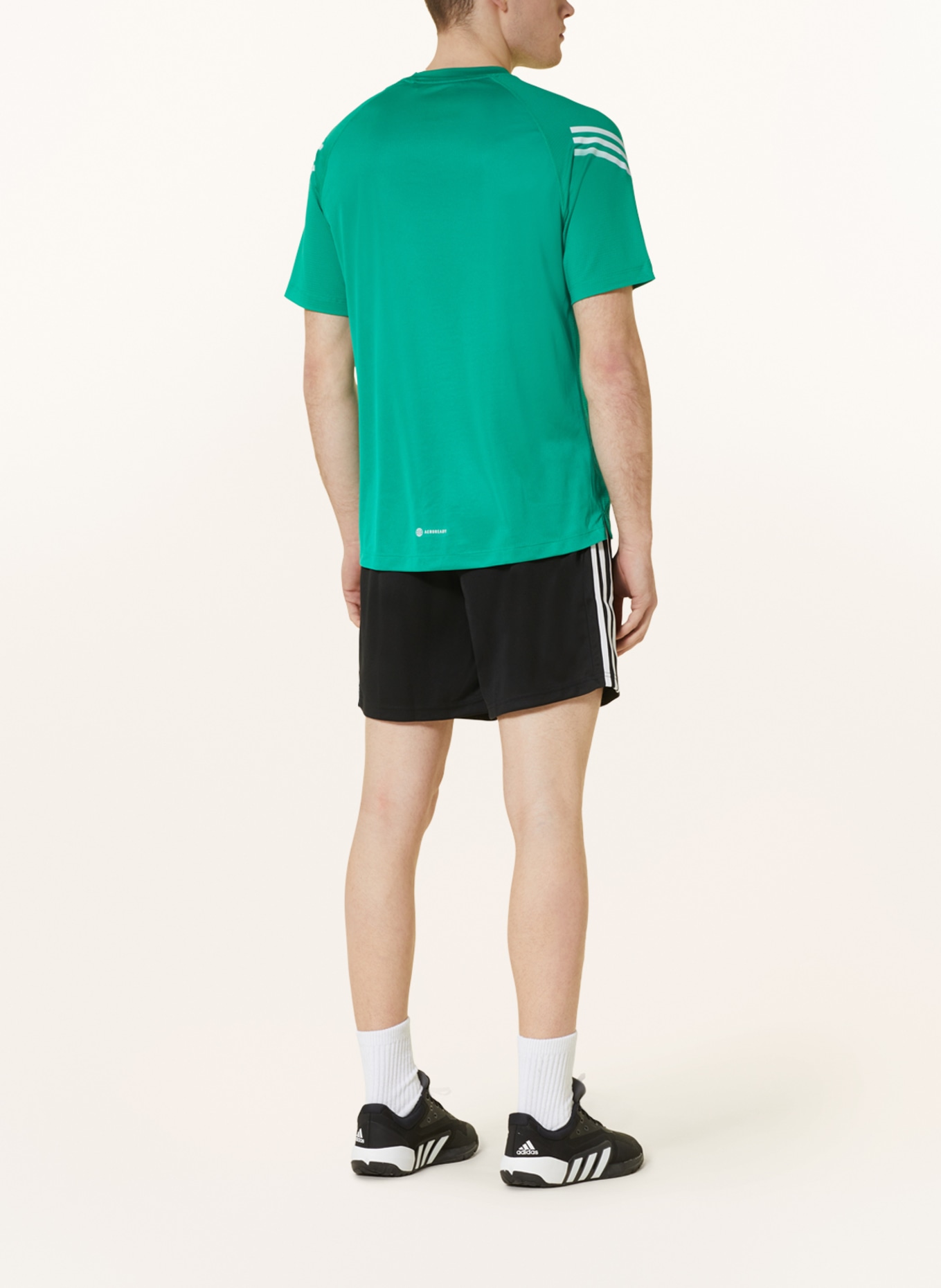 adidas T-shirt made of mesh, Color: GREEN (Image 3)