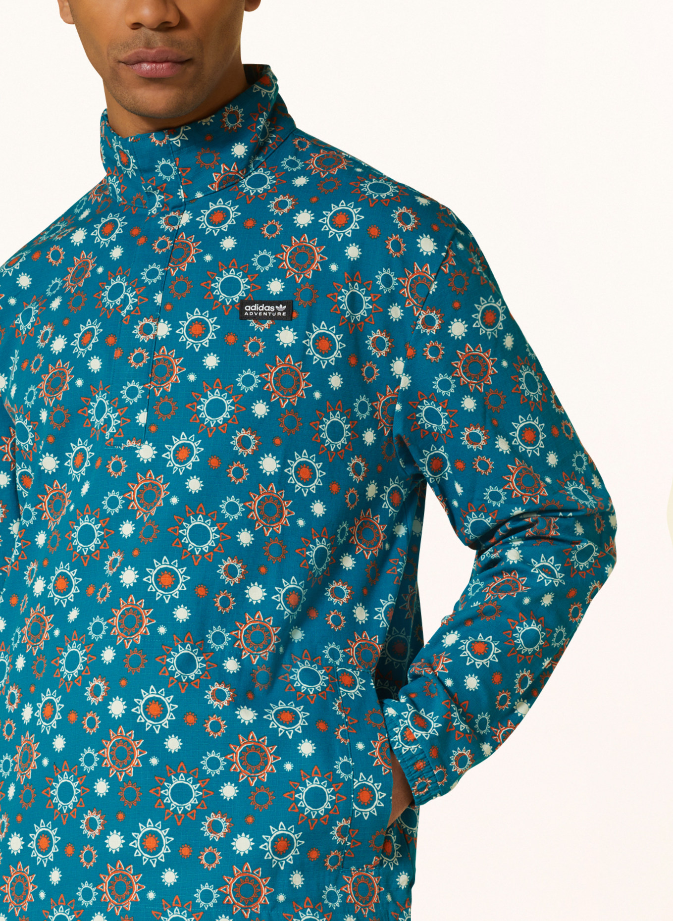 adidas Originals Schlupfjacke ADVENTURE NATURE AWAKENING: PETROL / CREME / ORANGE