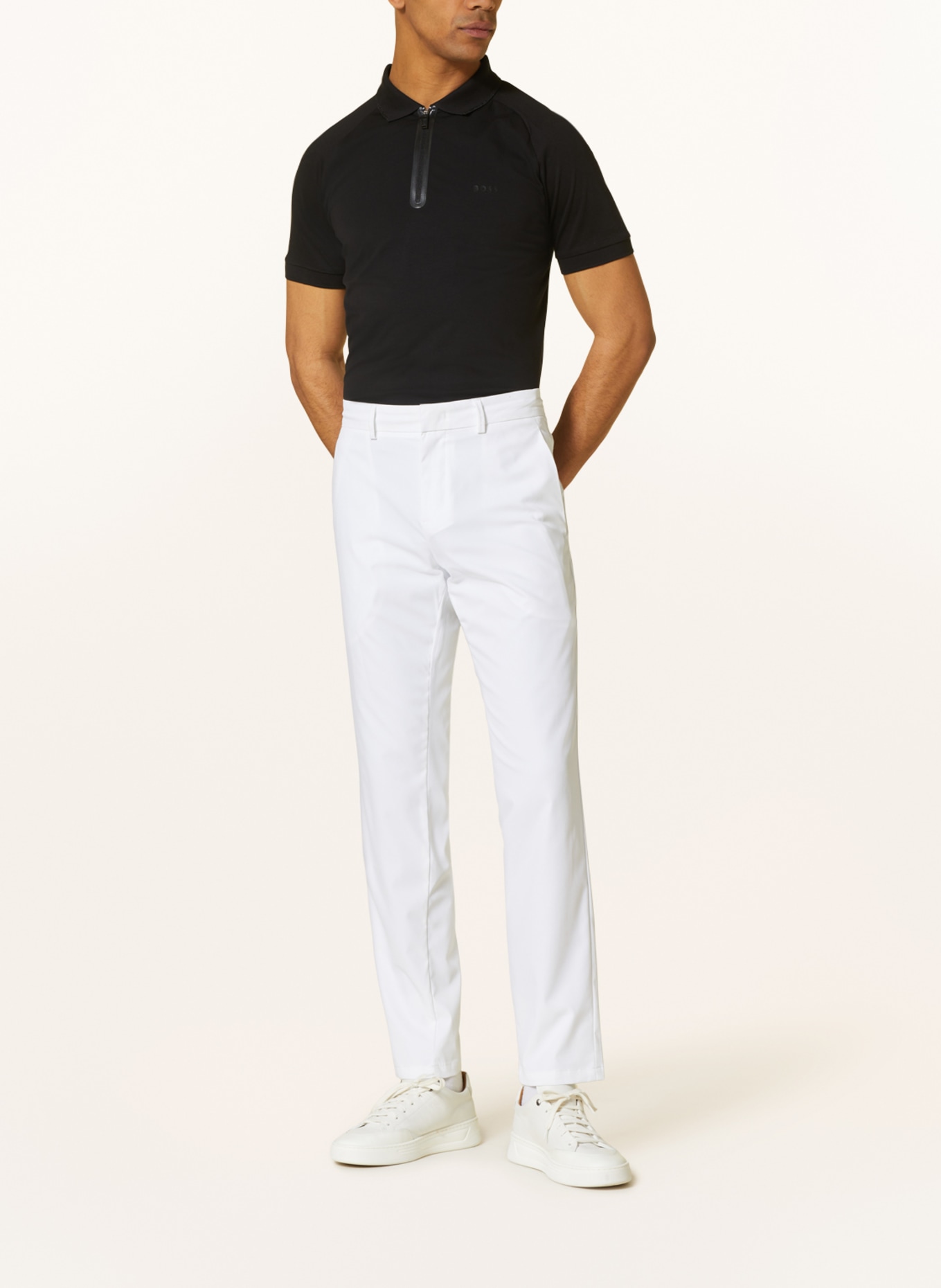 BOSS Jersey polo shirt PHILIX, Color: BLACK (Image 2)
