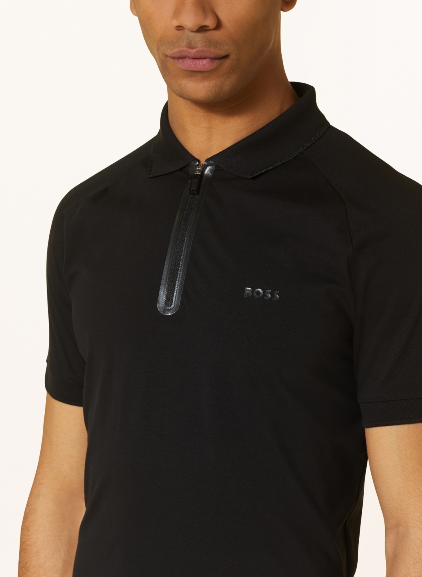 BOSS Jersey polo shirt PHILIX, Color: BLACK (Image 4)