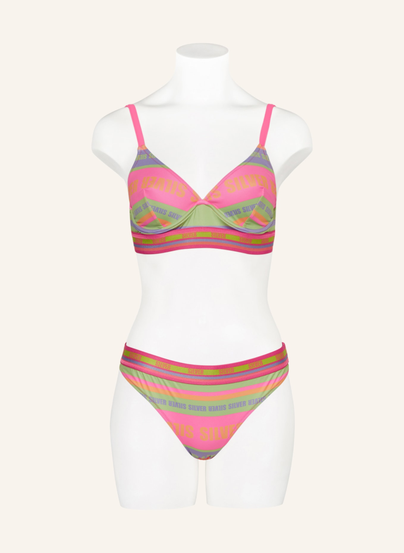 ULLI EHRLICH SPORTALM Basic bikini bottoms, Color: NEON ORANGE/ NEON PINK/ NEON GREEN (Image 2)