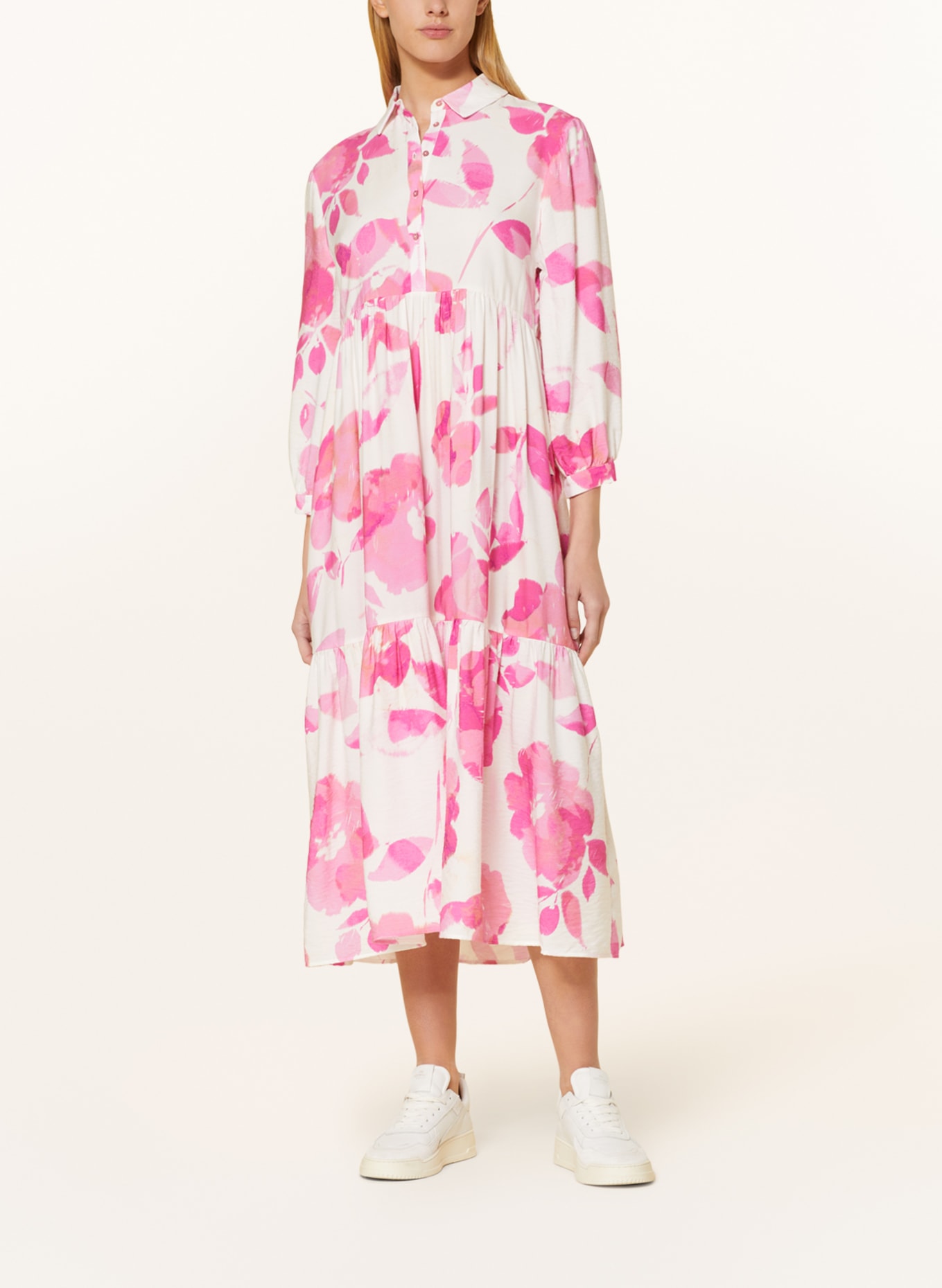 BETTER RICH Kleid ROSE mit 3/4-Arm, Farbe: WEISS/ PINK (Bild 2)