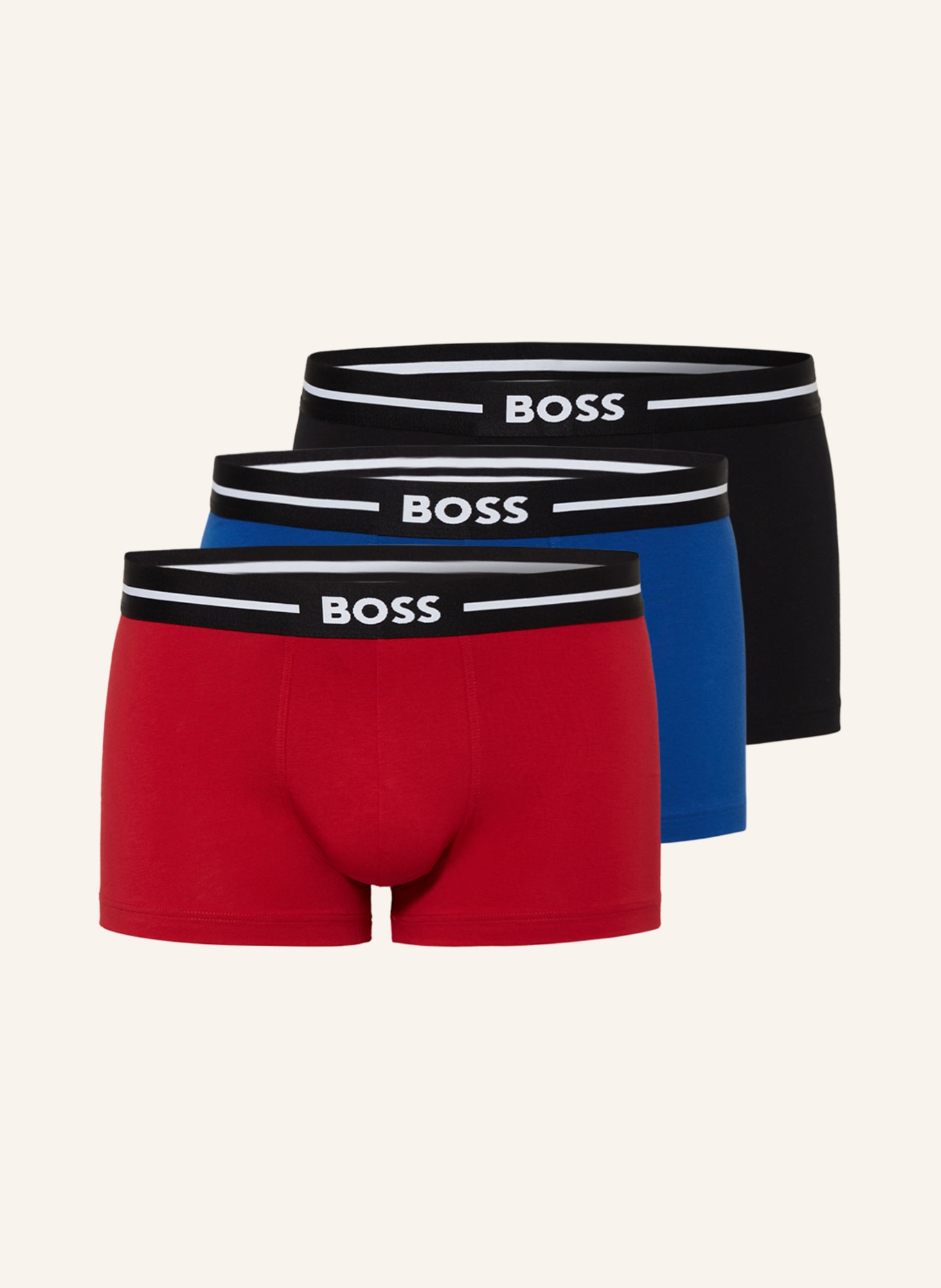 BOSS 3-pack boxer shorts, Color: BLACK/ BLUE/ RED (Image 1)