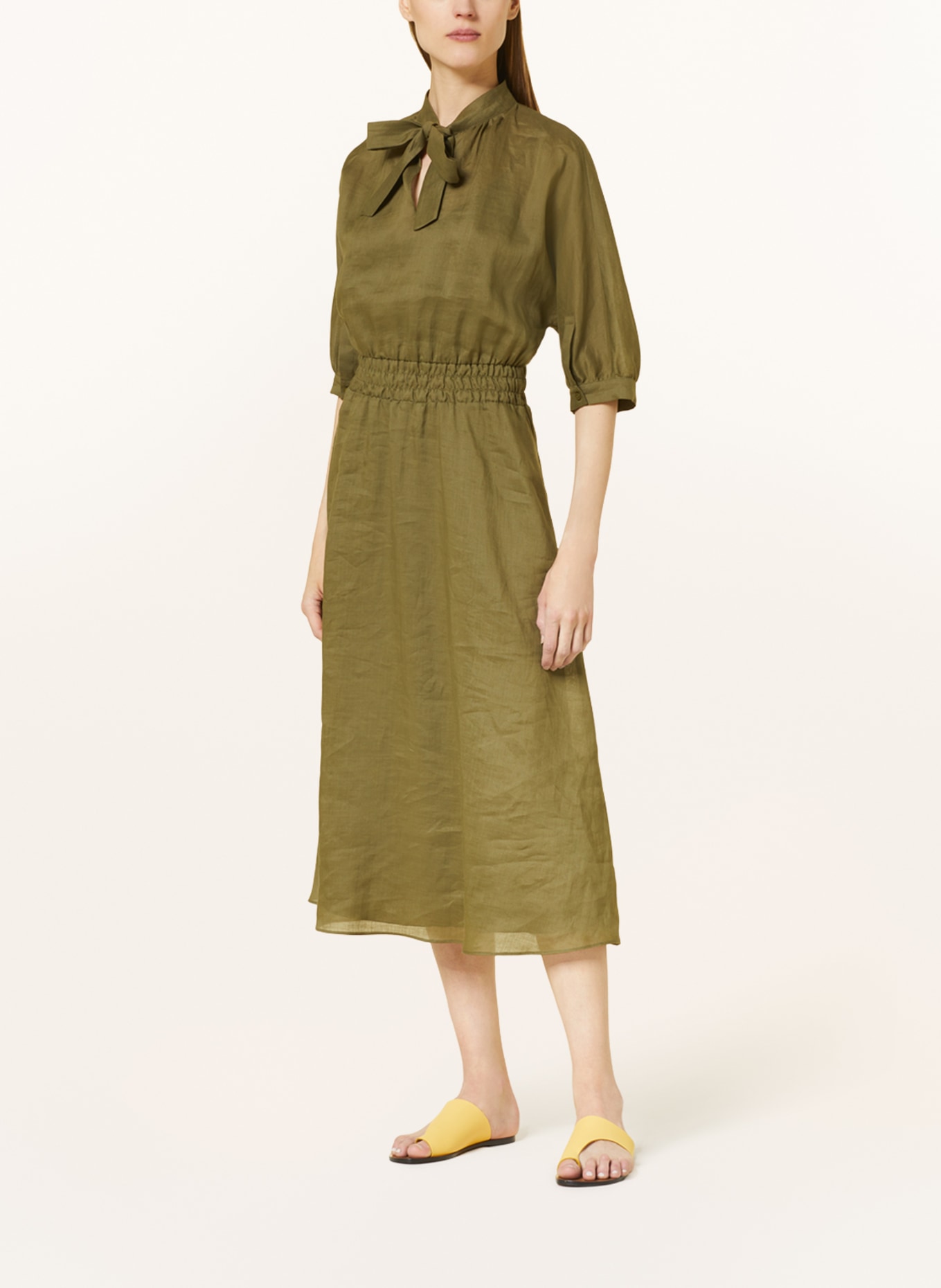 LUISA CERANO Schluppenkleid mit 3/4-Arm, Farbe: KHAKI (Bild 2)
