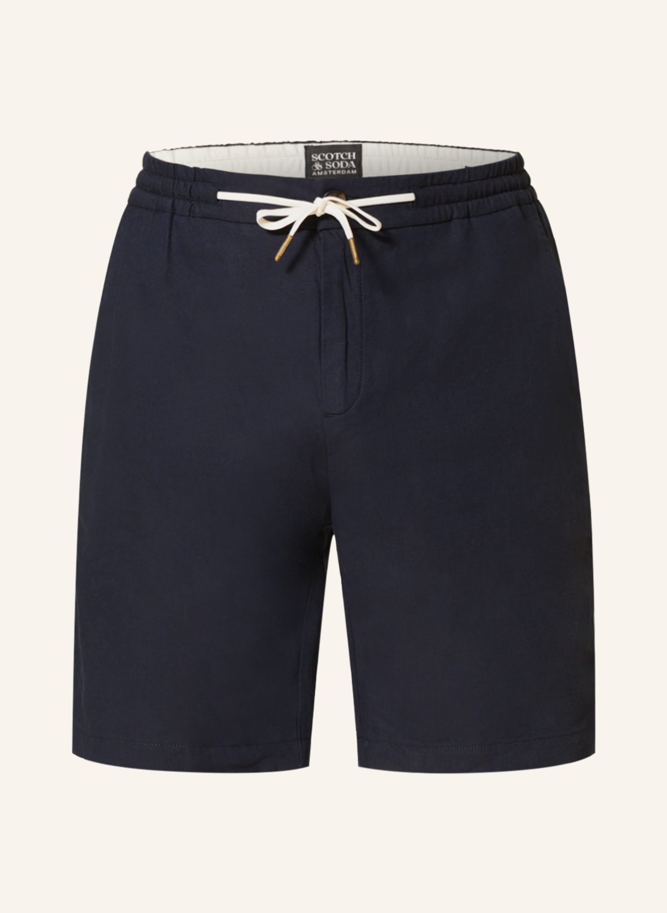 SCOTCH & SODA Shorts FAVE regular fit with linen, Color: DARK BLUE (Image 1)