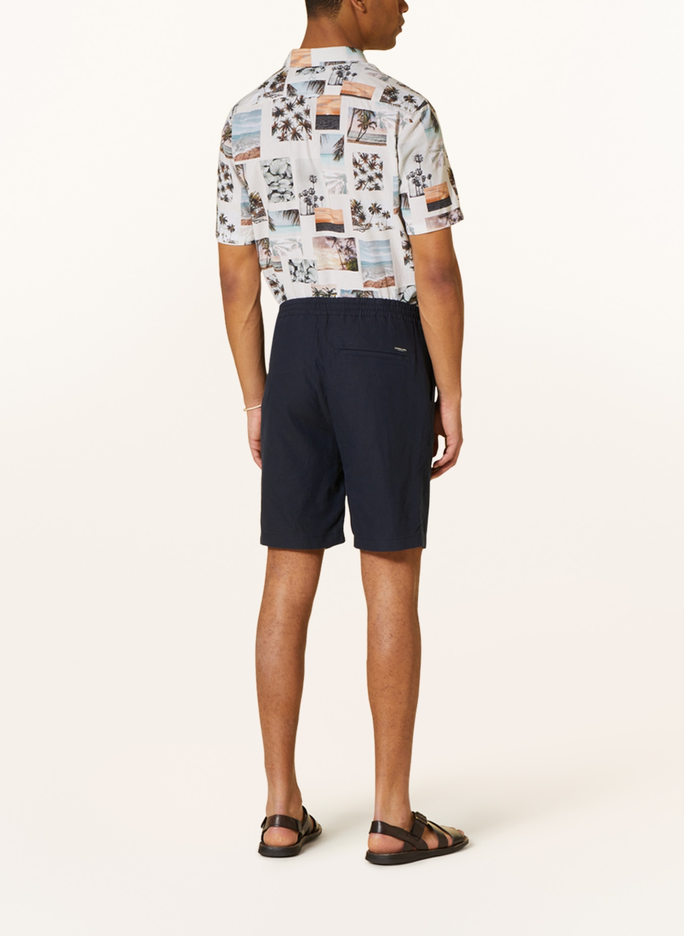 SCOTCH & SODA Shorts FAVE regular fit with linen, Color: DARK BLUE (Image 3)