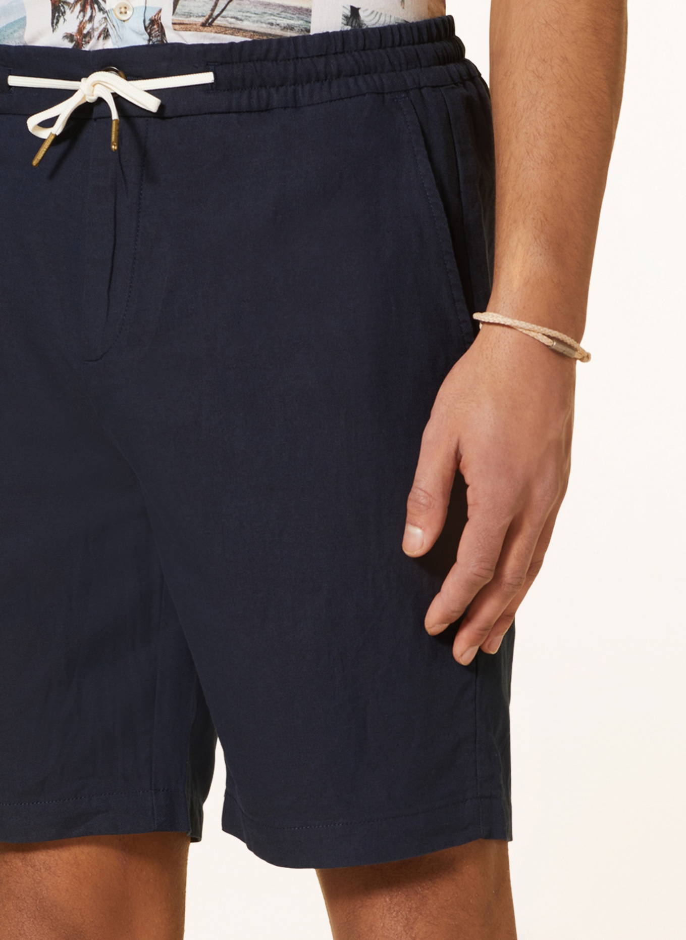 SCOTCH & SODA Shorts FAVE regular fit with linen, Color: DARK BLUE (Image 5)